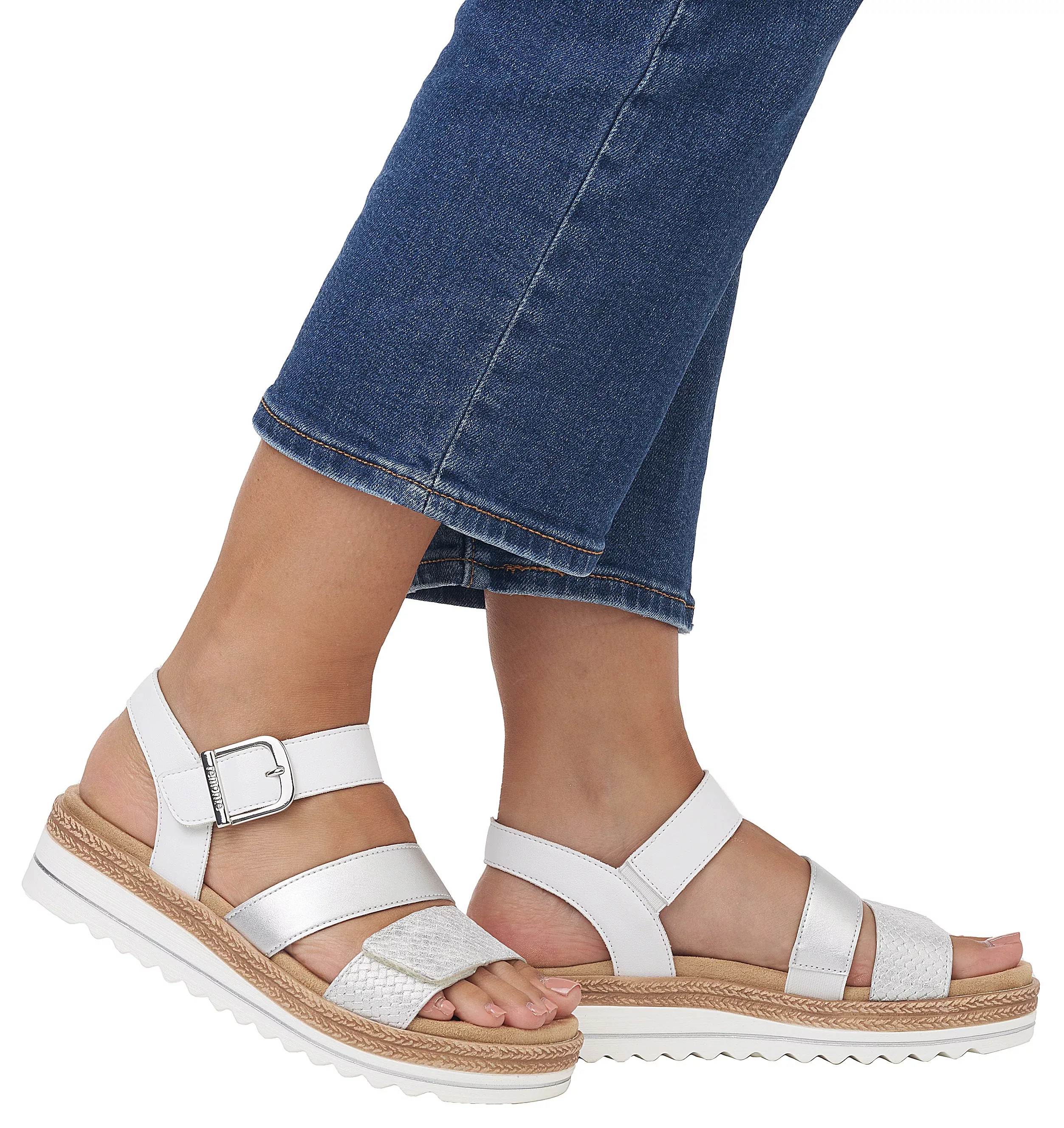 Remonte Sandalette, Sommerschuh, Sandale, Keilabsatz, mit praktischen Klett günstig online kaufen