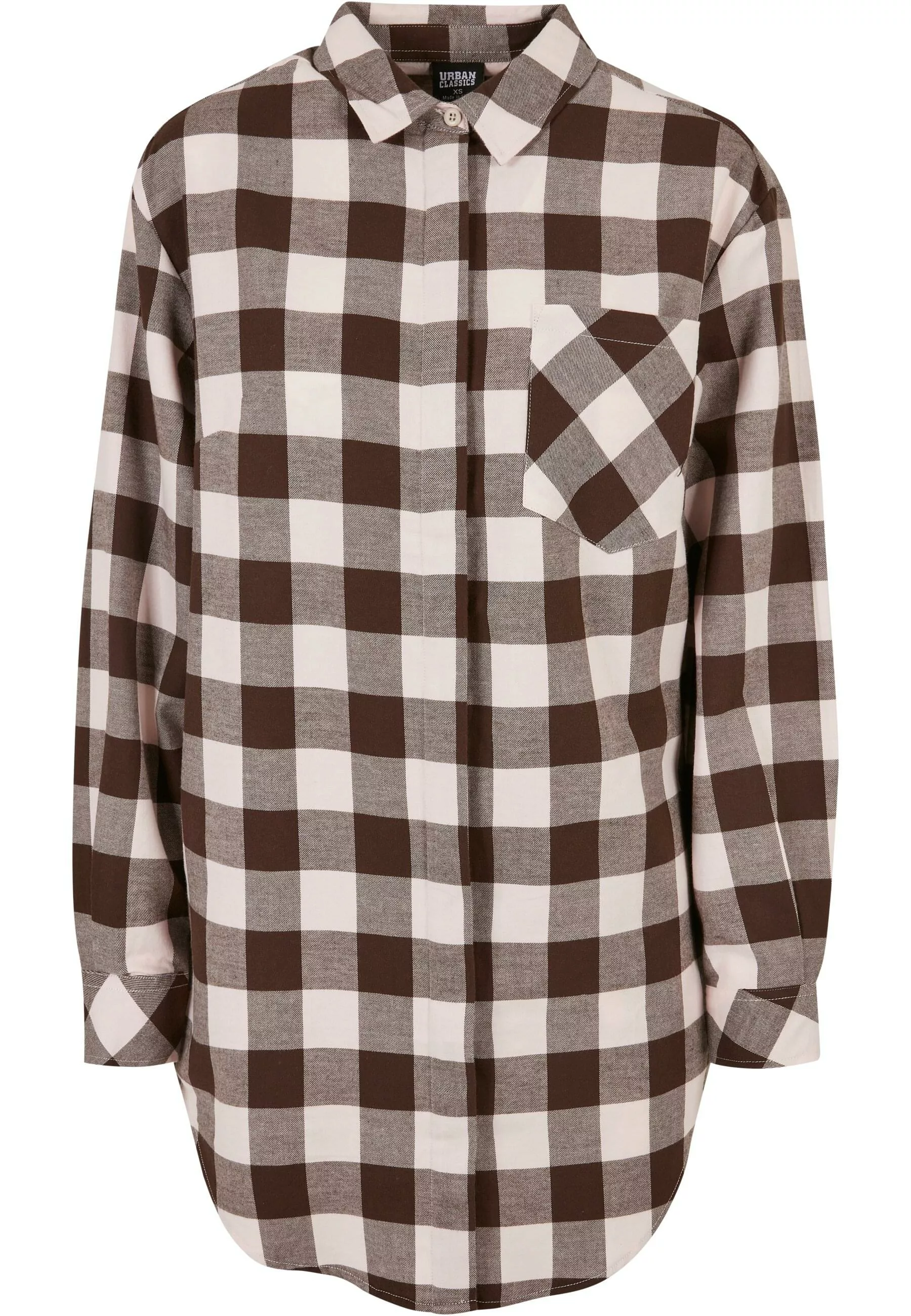 URBAN CLASSICS Shirtkleid "Urban Classics Damen Ladies Oversized Check Flan günstig online kaufen