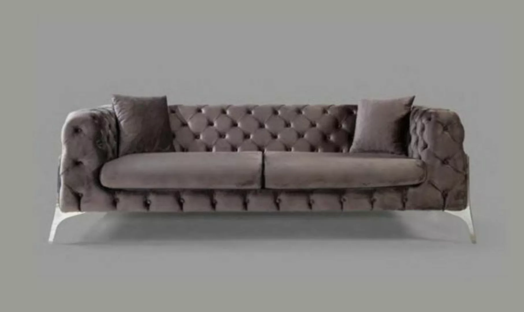 JVmoebel Sofa Sofa 3 Sitzer Farbe Grau Wohnzimmer Design Stil Möbel Moderne günstig online kaufen