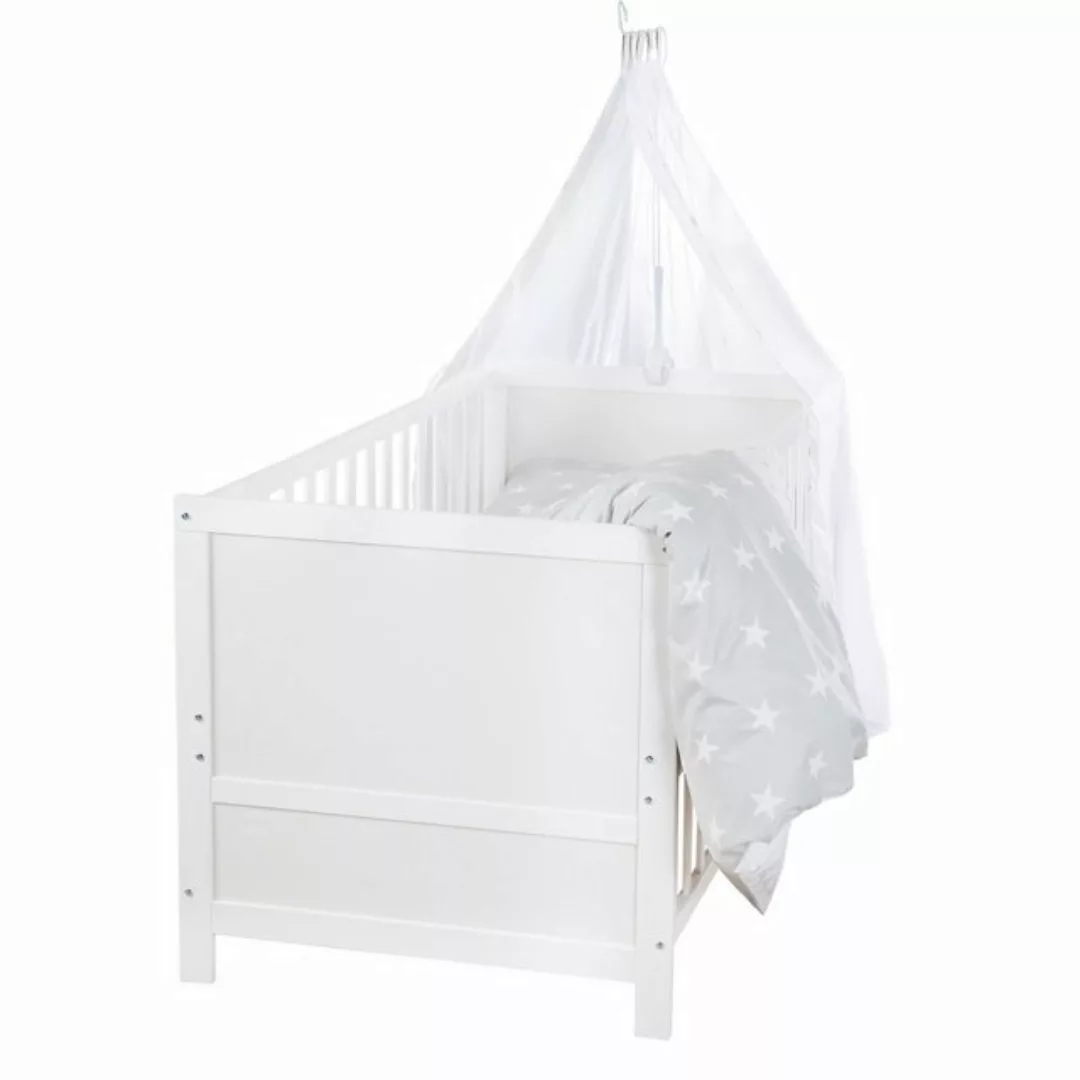 roba Komplettbett "Kinderbettset, Sterne grau, 70x140 cm", (5 tlg.), mit La günstig online kaufen