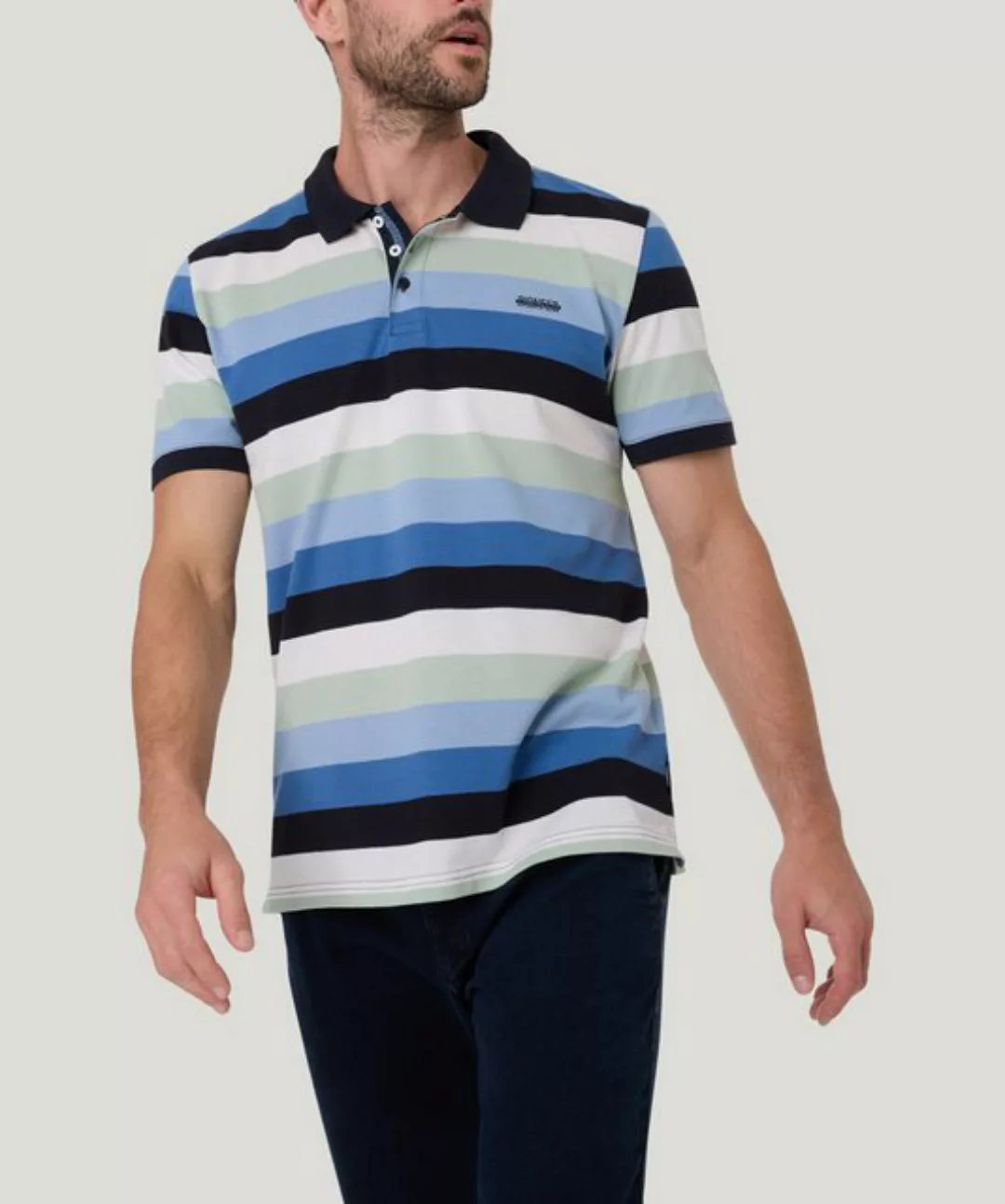 Pioneer Authentic Jeans Poloshirt mit Streifenmuster günstig online kaufen