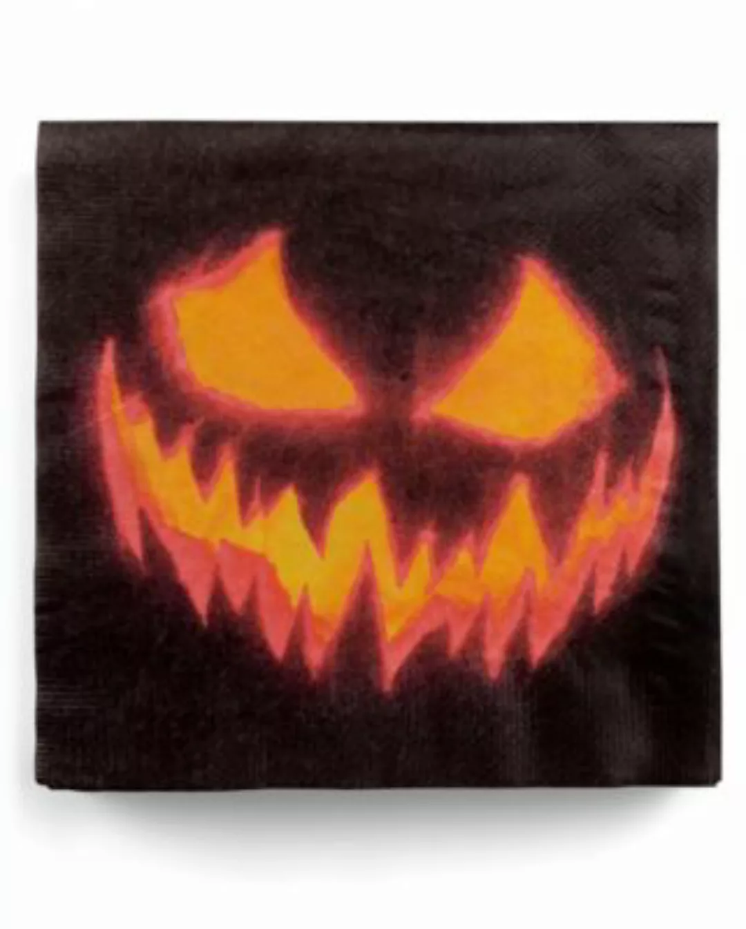 Halloween Kürbis Servietten 20 St. als Tischdeko Papierservietten schwarz günstig online kaufen