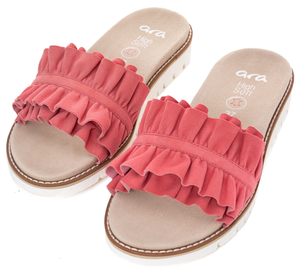 Ara Pantolette "KENT", Slides, Flats, Sandale mit geraffter Bandage günstig online kaufen