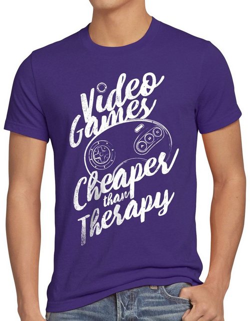 style3 T-Shirt Video Game Therapy gamer classic retro konsole sonic drive günstig online kaufen