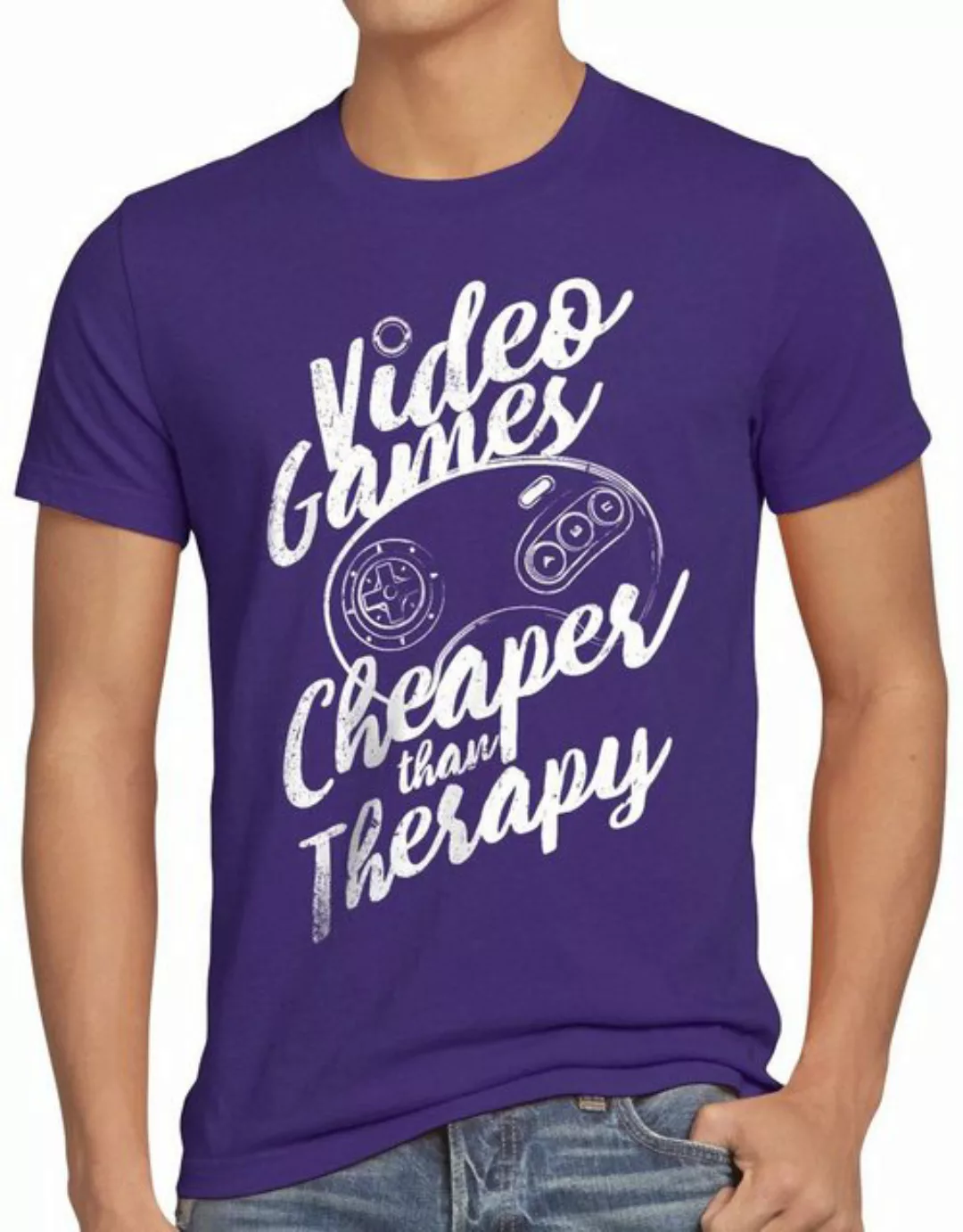 style3 T-Shirt Video Game Therapy gamer classic retro konsole sonic drive günstig online kaufen