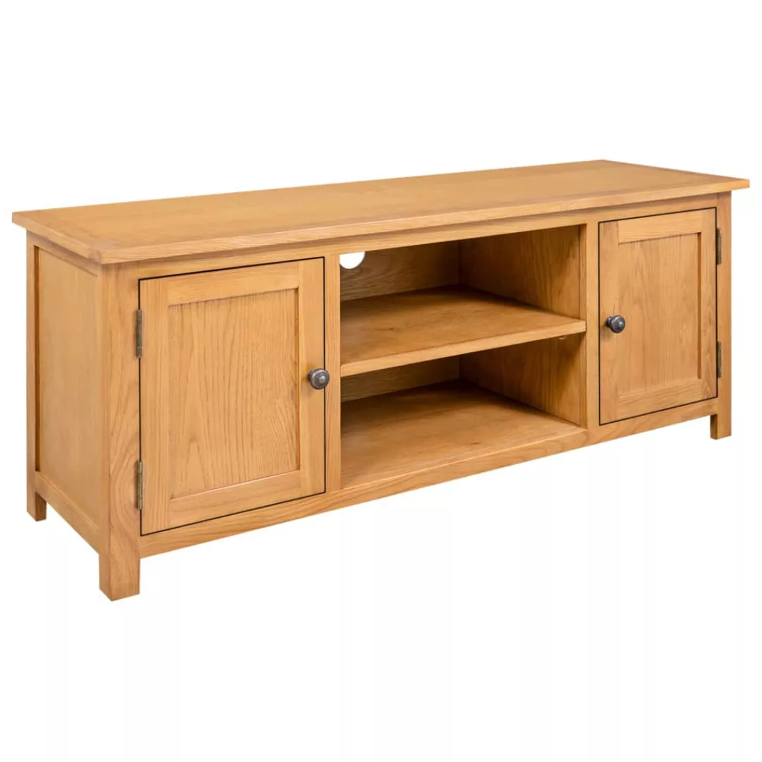 Tv-schrank 110x35x44 Cm Massivholz Eiche günstig online kaufen