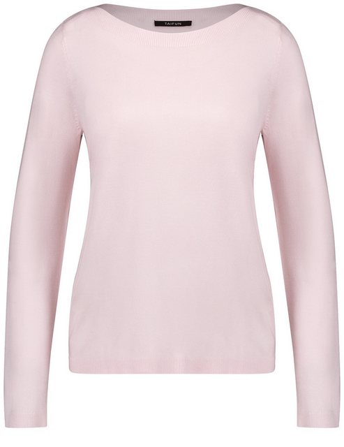 Taifun Rundhalspullover Basic Pullover mit U-Bootausschnitt günstig online kaufen