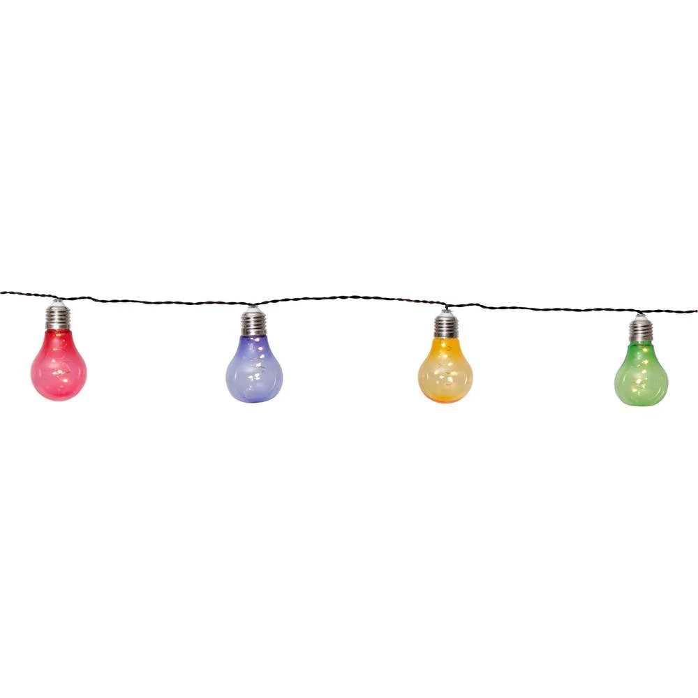 LED Solar Lichterkette Z in Mehrfarbig und Silber 10x 0,3W IP44 günstig online kaufen