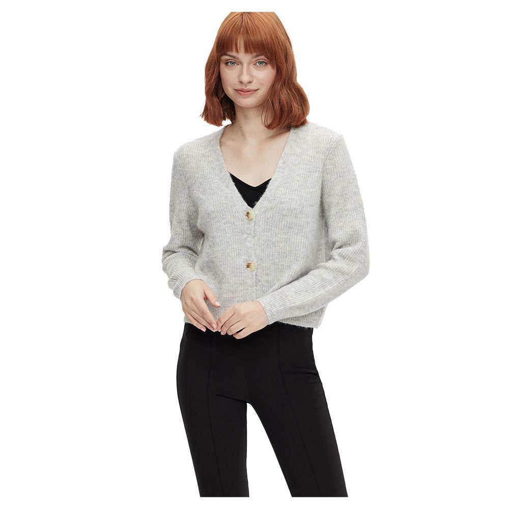 Pieces Ellen Strickjacke M Light Grey Melange günstig online kaufen