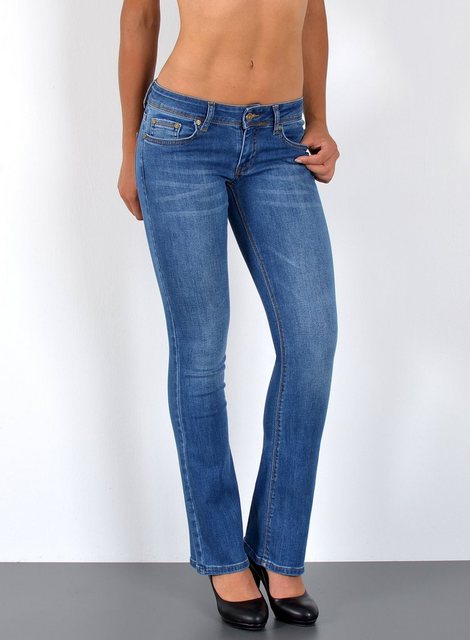 ESRA Bootcut-Jeans B600 Damen Bootcut Jeans Hose Low Waist, bis Übergröße / günstig online kaufen