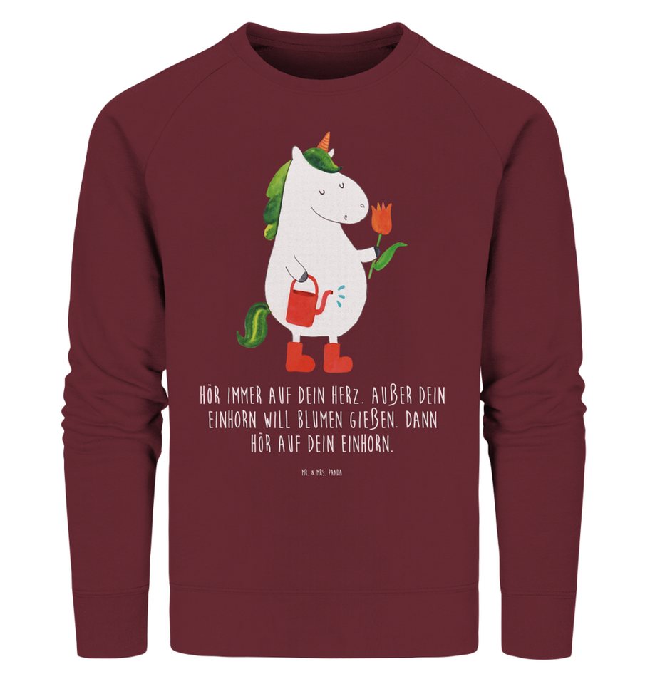 Mr. & Mrs. Panda Longpullover Größe XL Einhorn Gärtner - Burgundy - Geschen günstig online kaufen