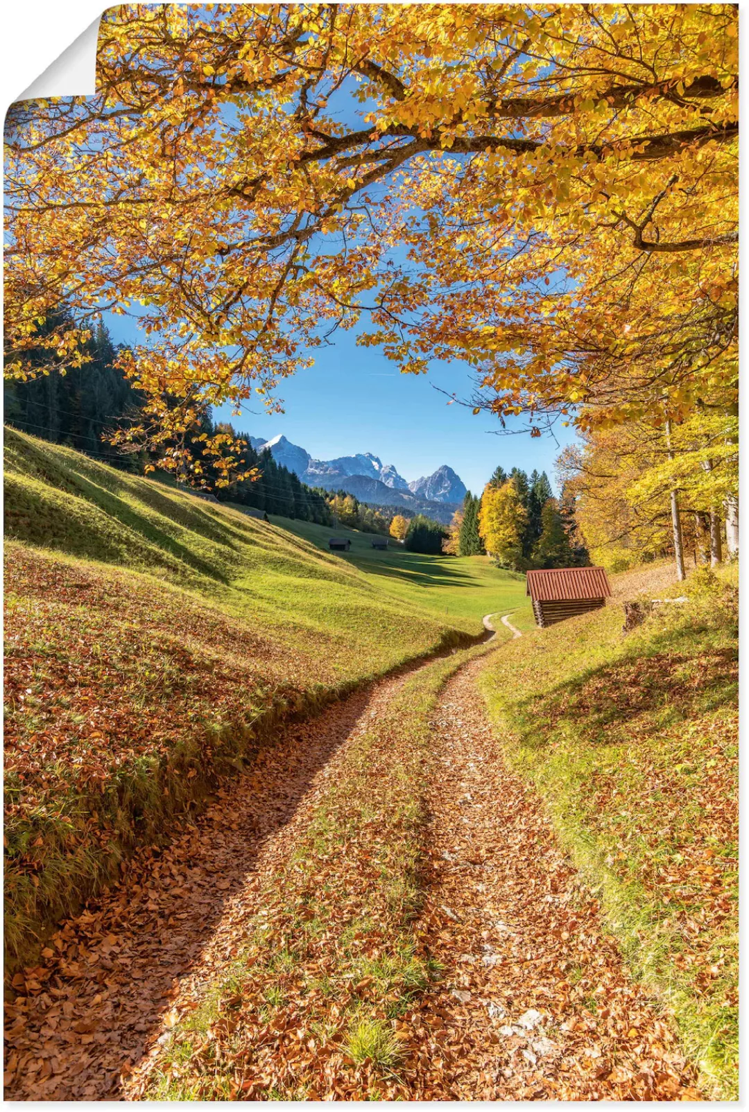 Artland Wandbild "Herbst in Bayern", Berge & Alpenbilder, (1 St.), als Alub günstig online kaufen