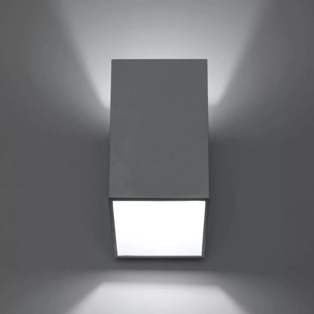 famlights | Wandleuchte Jennifer aus Aluminium in Grau G9 1 x 40 W günstig online kaufen