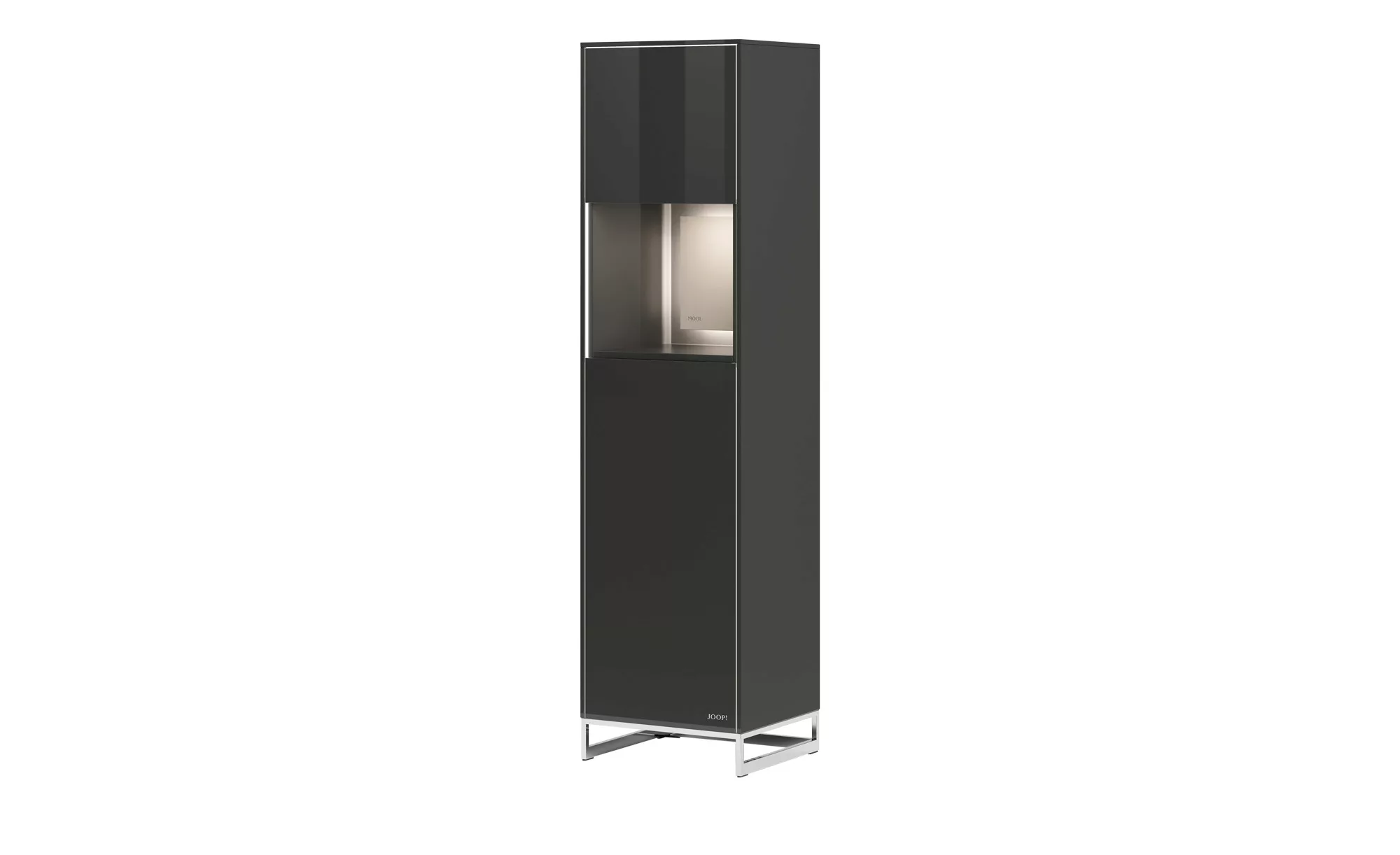 JOOP! Vitrine  Gloss Cubic ¦ grau ¦ Maße (cm): B: 47,5 H: 184,9 T: 42,4 Kom günstig online kaufen