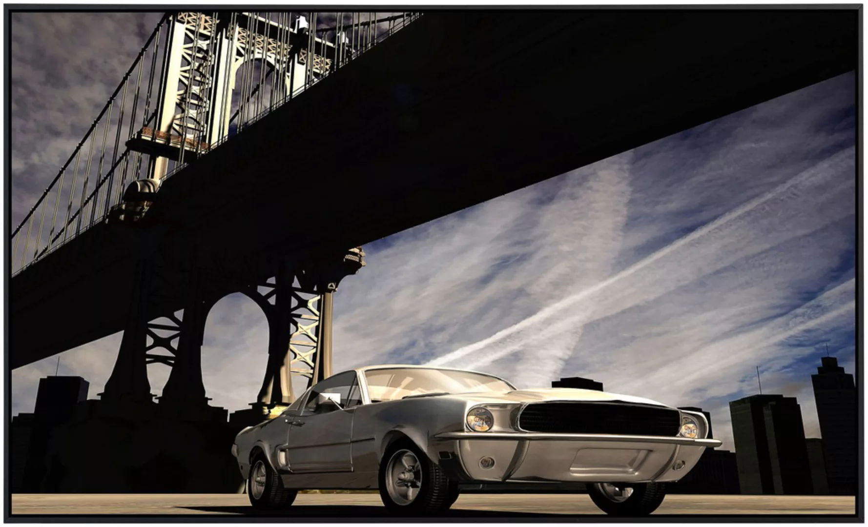 Papermoon Infrarotheizung »Auto unter Brücke«, sehr angenehme Strahlungswär günstig online kaufen
