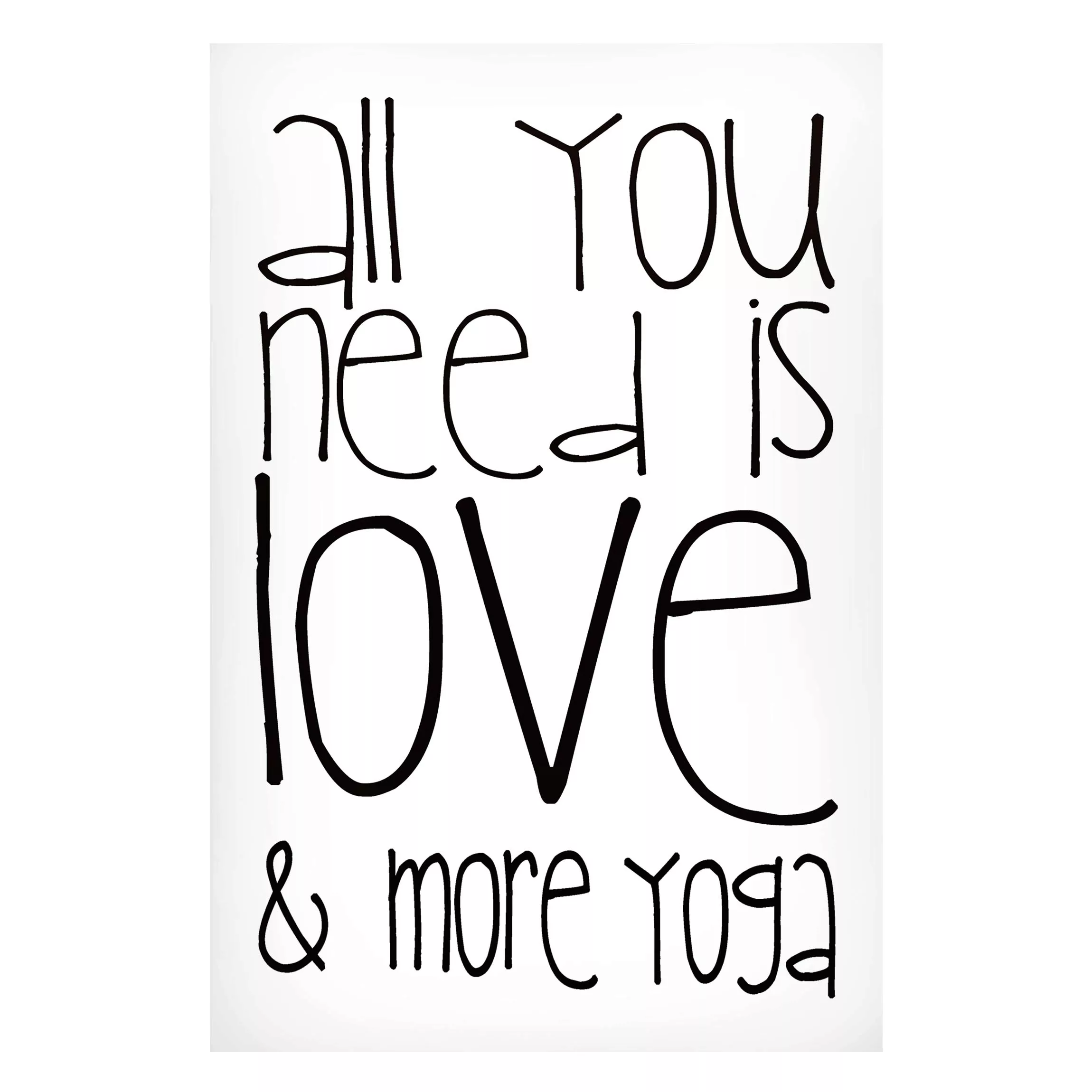 Magnettafel Love and Yoga günstig online kaufen