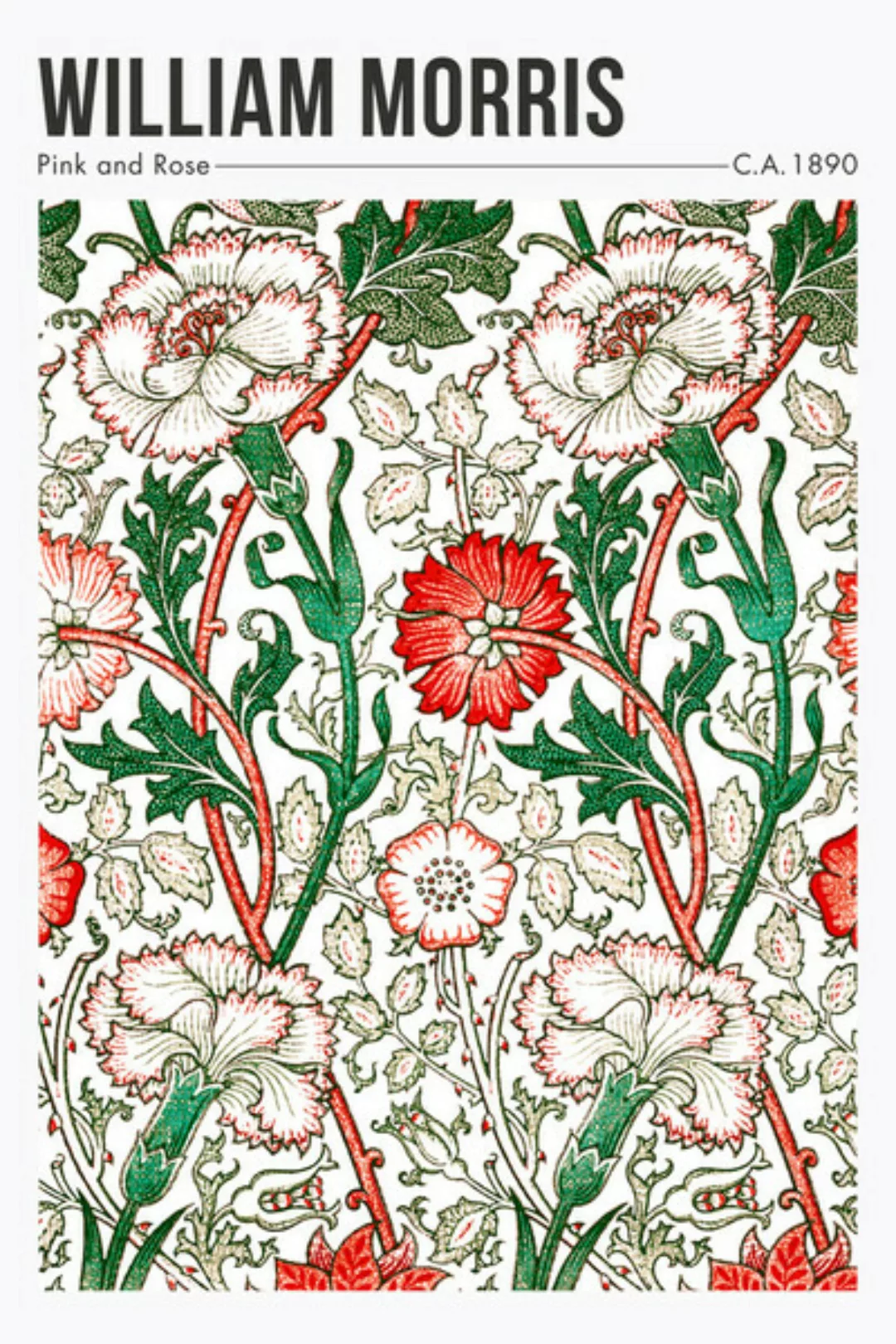Poster / Leinwandbild - Pink And Rose Von William Morris günstig online kaufen
