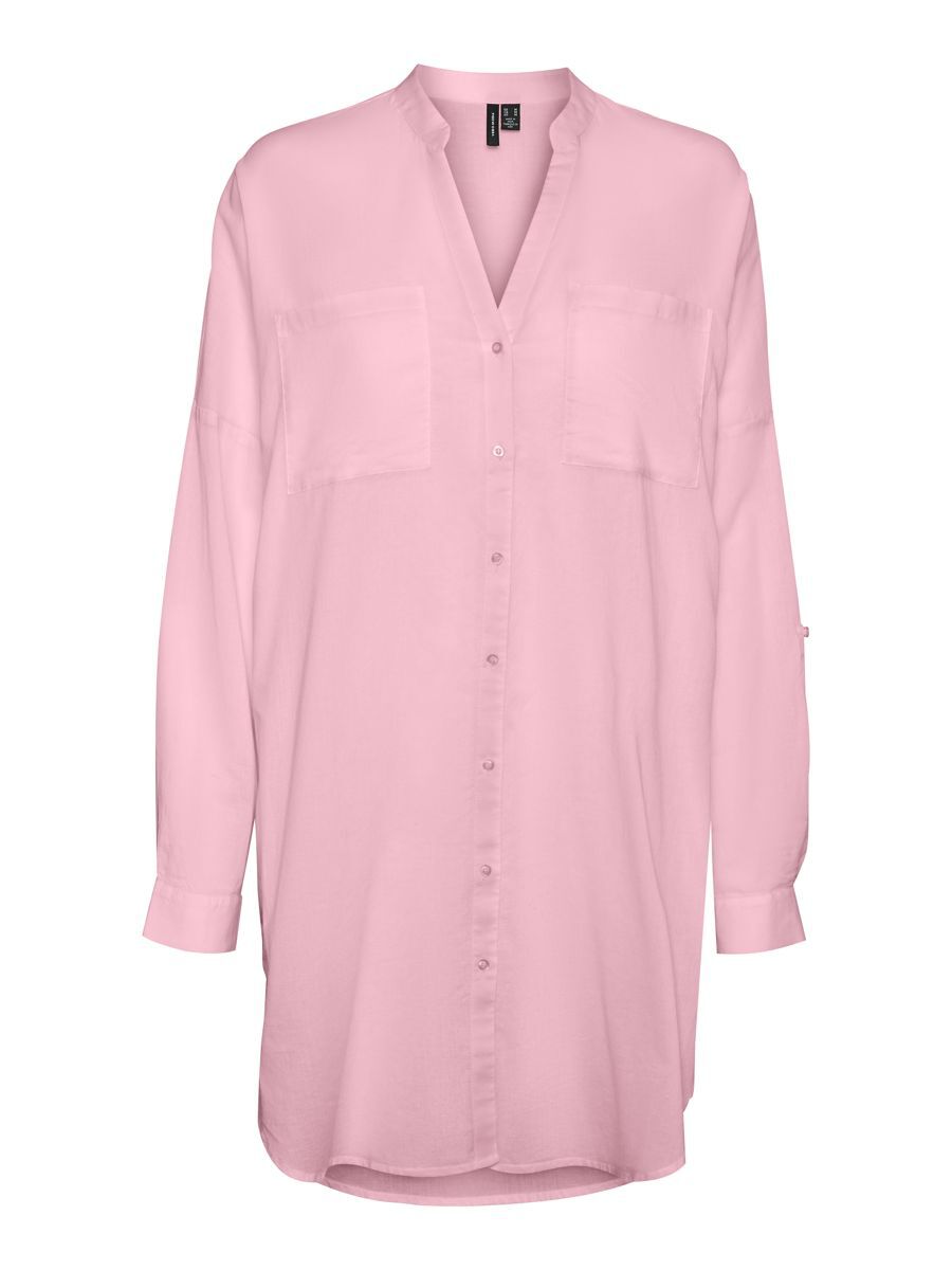 VERO MODA Fold-up Tunika Damen Pink günstig online kaufen