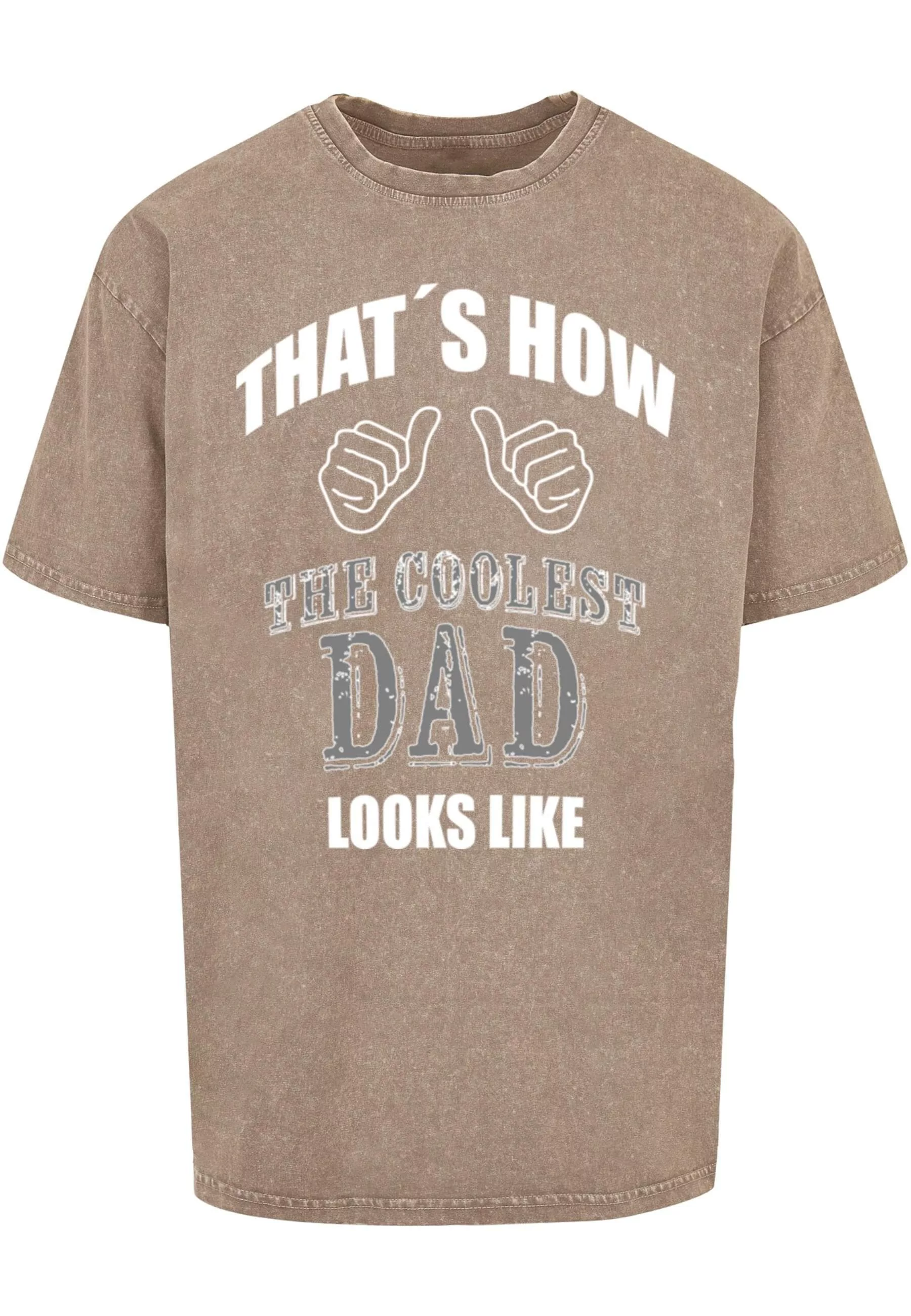 Merchcode T-Shirt Merchcode Herren Coolest Dad Acid Washed Heavy Oversized günstig online kaufen