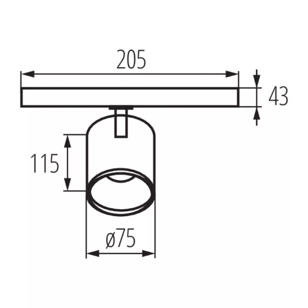 3-Phasen LED Strahler Atl1 in Schwarz 18W 1700lm günstig online kaufen