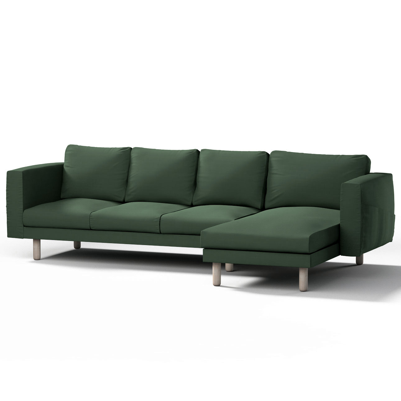 Bezug für Norsborg 4-Sitzer Sofa mit Recamiere, waldgrün, Norsborg Bezug fü günstig online kaufen