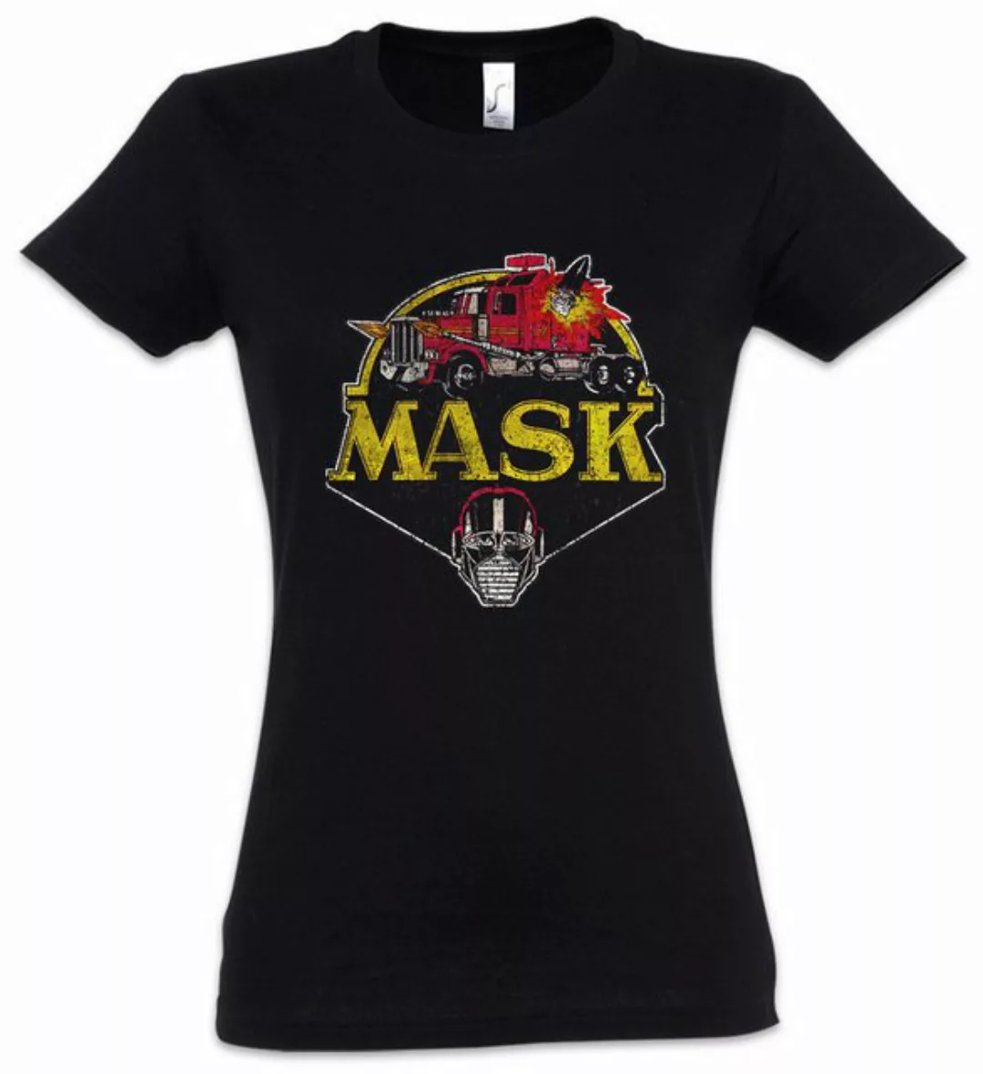 Urban Backwoods Print-Shirt Mask Vintage Logo Damen T-Shirt Venom Kult TV C günstig online kaufen