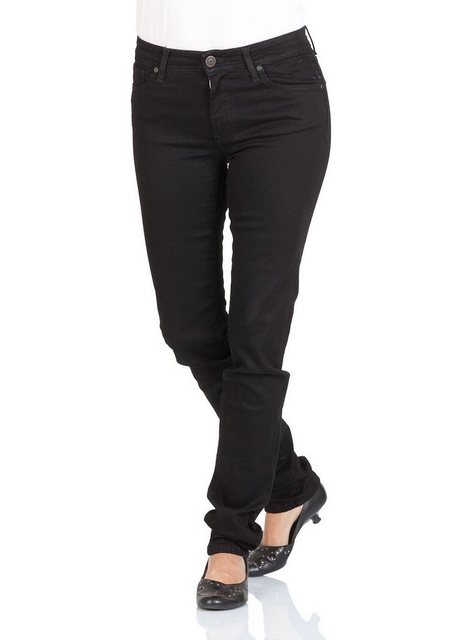 Cross Jeans Damen Jeans Anya - Slim Fit - Schwarz - Black günstig online kaufen