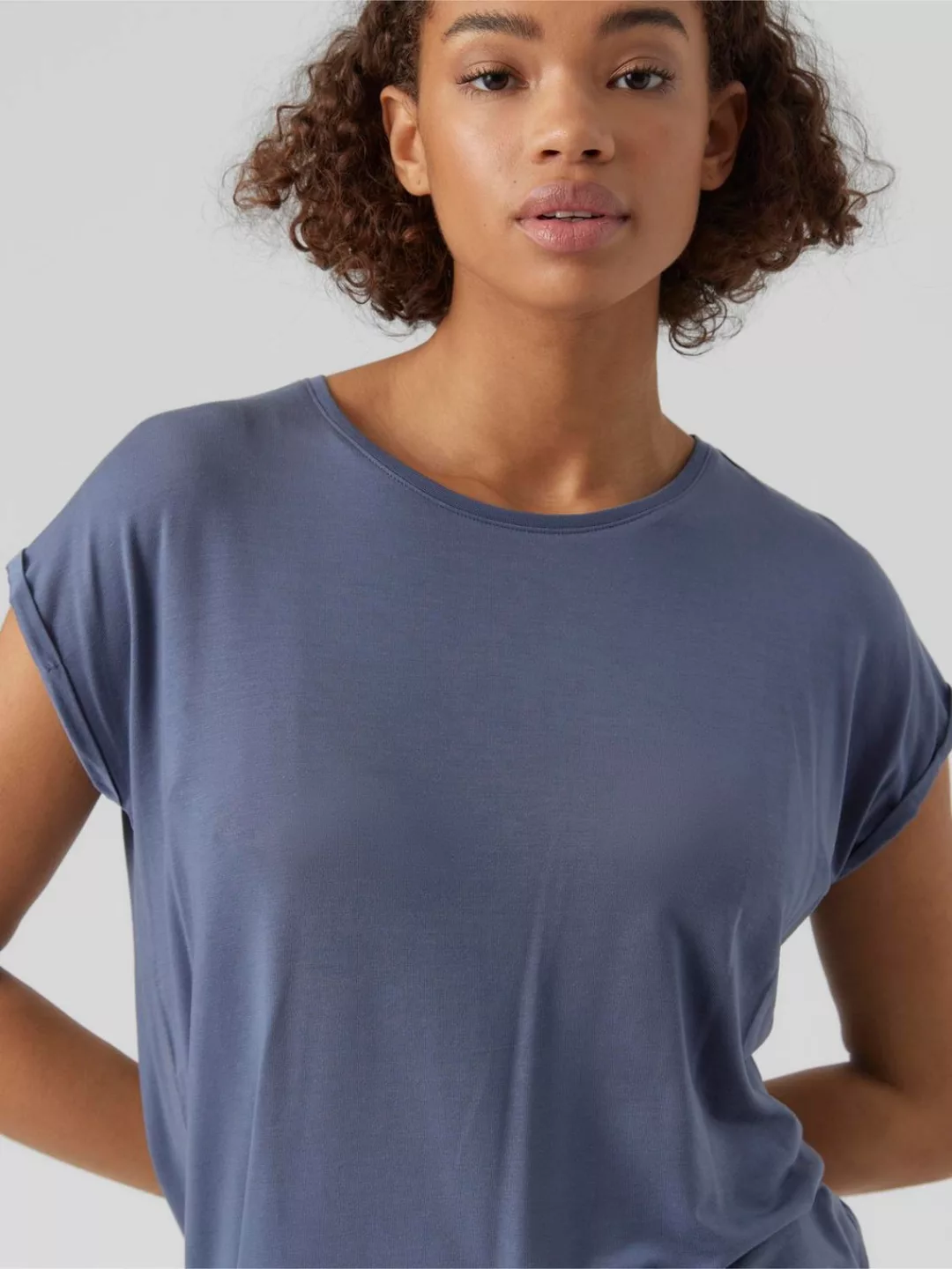 Vero Moda Rundhalsshirt "VMAVA PLAIN SS TOP GAJRS NOOS" günstig online kaufen