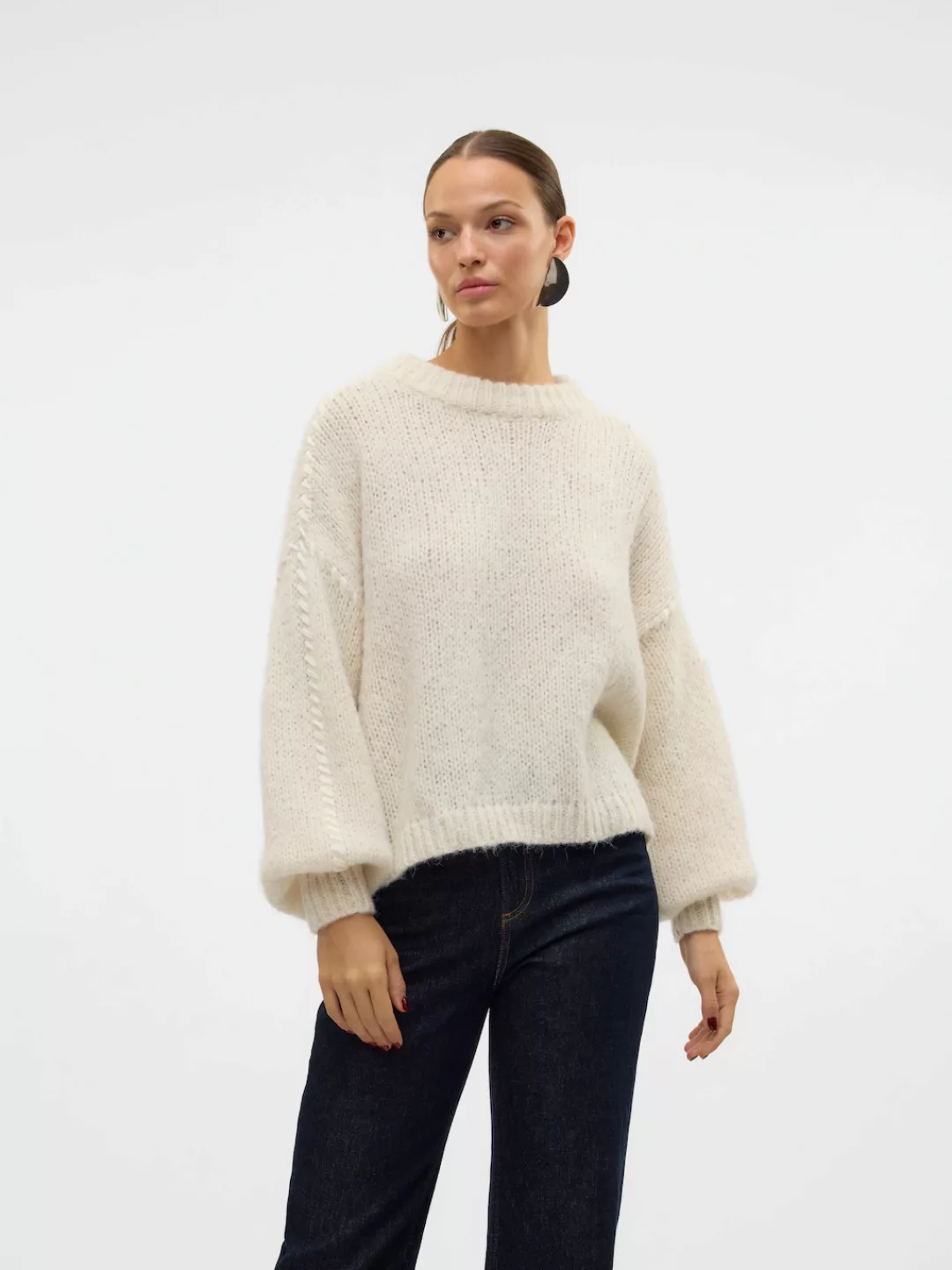 Vero Moda Rundhalspullover "VMFENG LS O-NECK PULLOVER GA BOO" günstig online kaufen