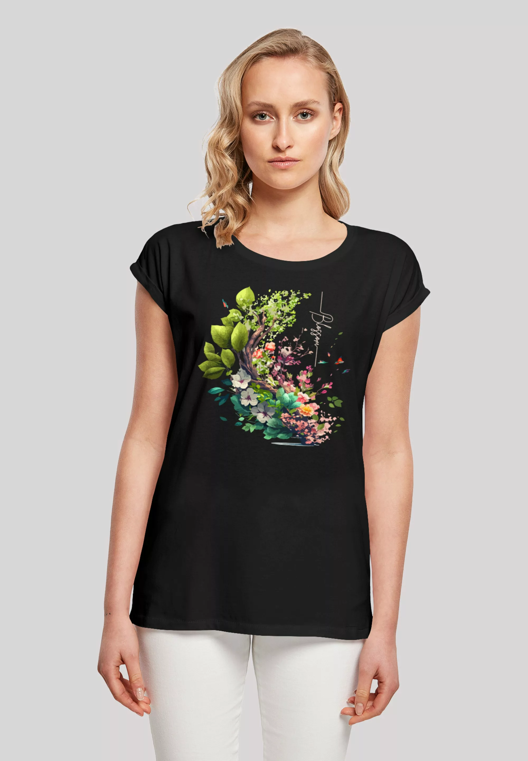 F4NT4STIC T-Shirt "Baum mit Blumen", Print günstig online kaufen