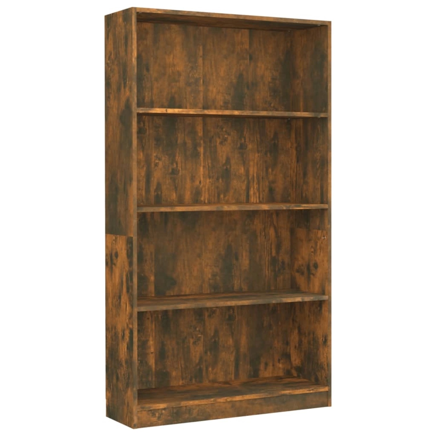 vidaXL Bücherregal 4 Fächer Räuchereiche 80x24x142 cm Holzwerkstoff günstig online kaufen