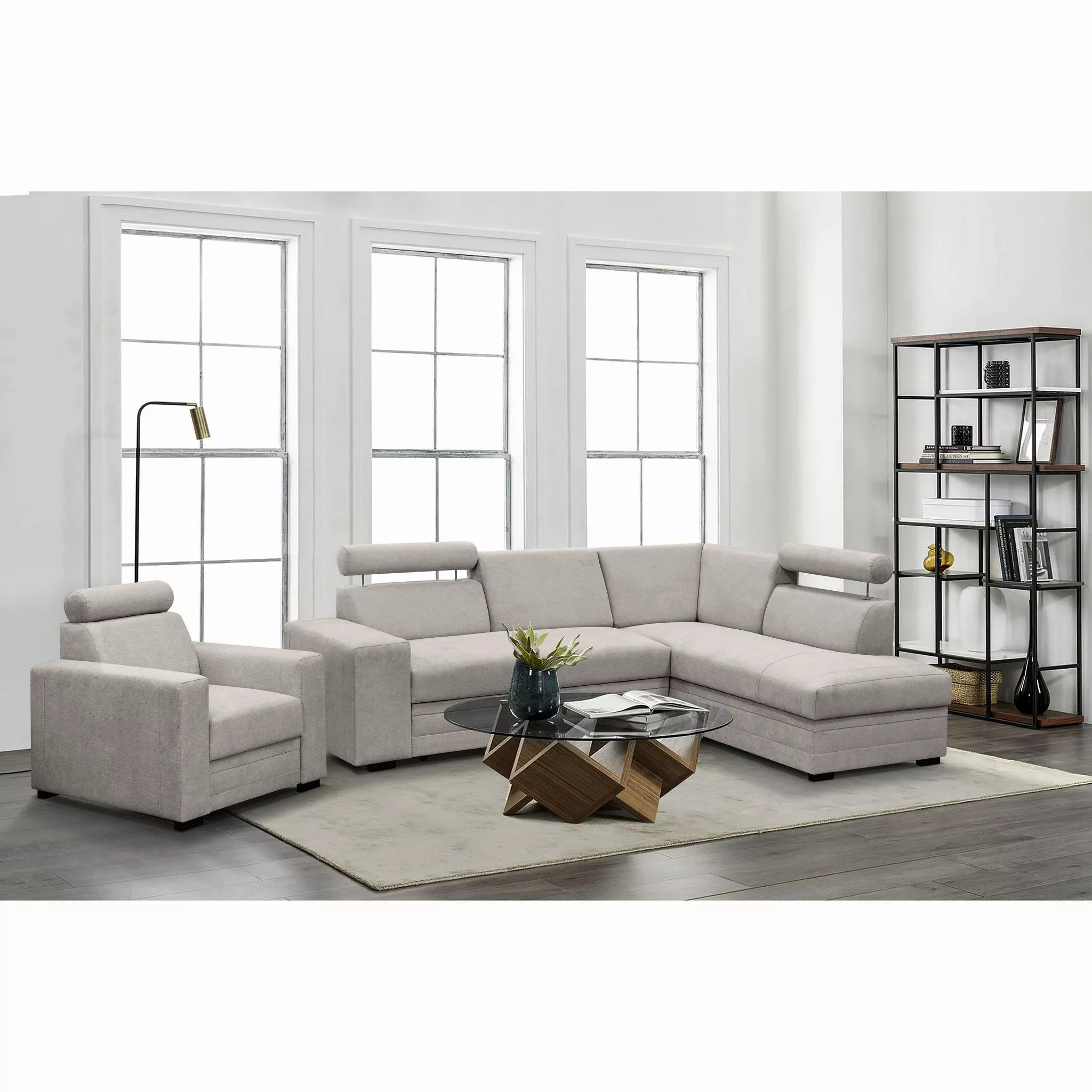 Beautysofa Ecksofa mit Bettkasten und verstellbaren günstig online kaufen