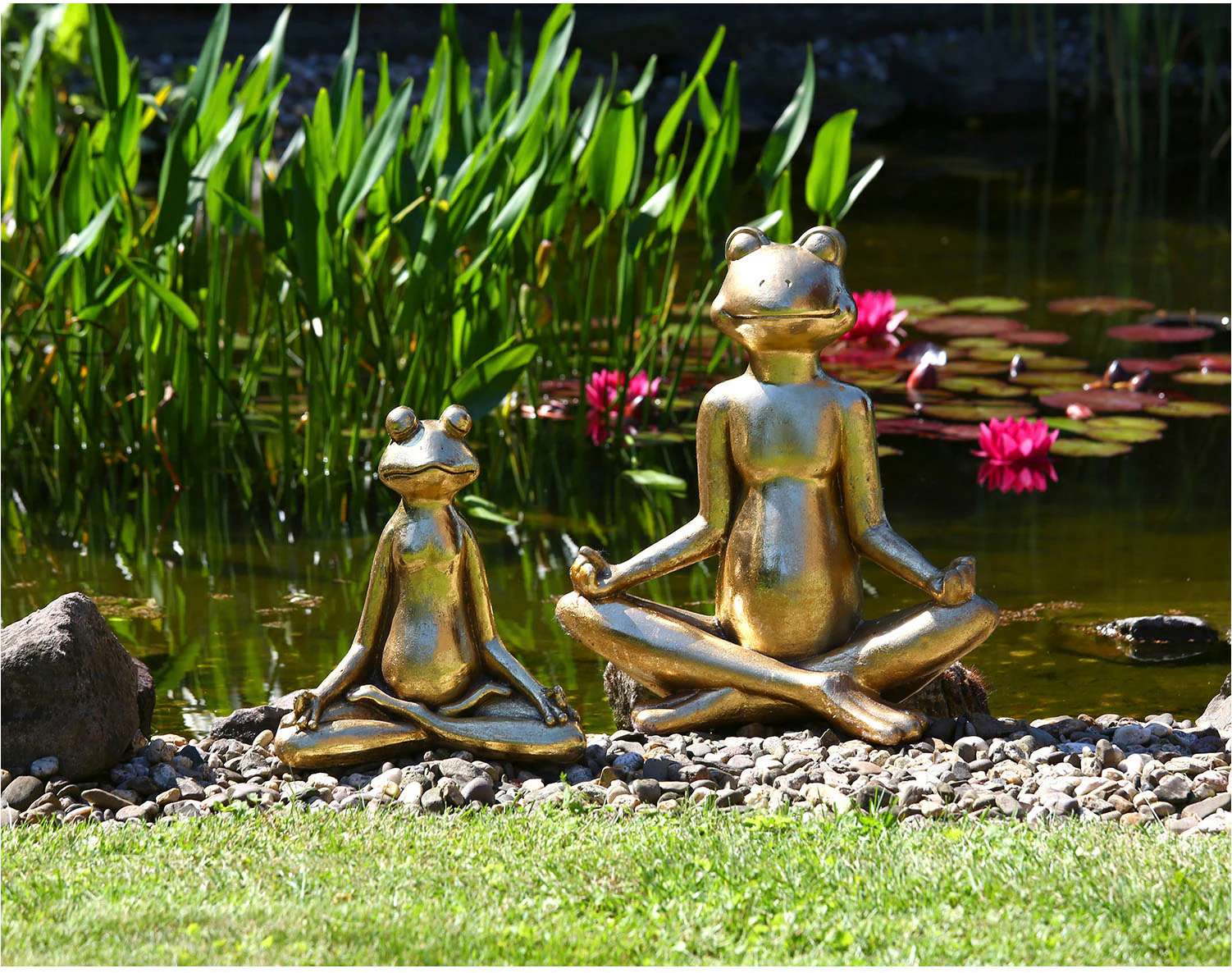 GILDE Tierfigur »Figur Frosch Yoga goldfarben H. 50,5 cm« günstig online kaufen