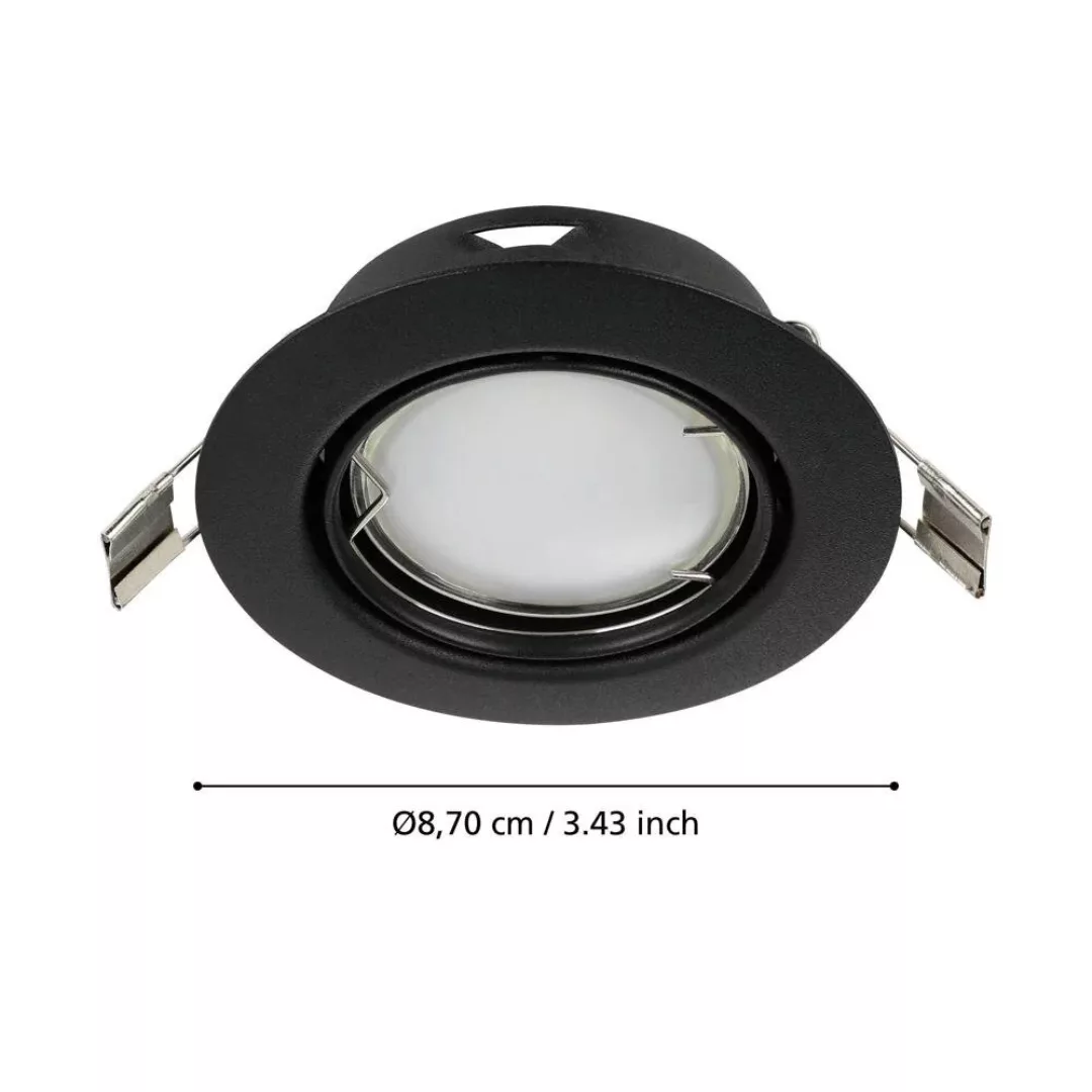 LED Einbauspot Peneto in Schwarz 4,6W 400lm GU10 günstig online kaufen