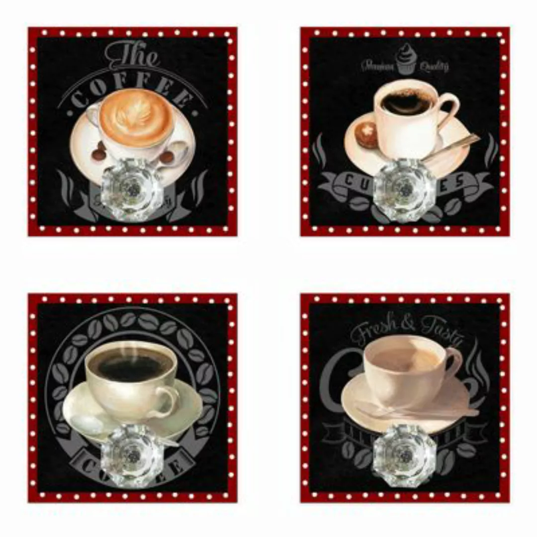 HTI-Line Wandhaken 4er-Set Coffee bunt günstig online kaufen