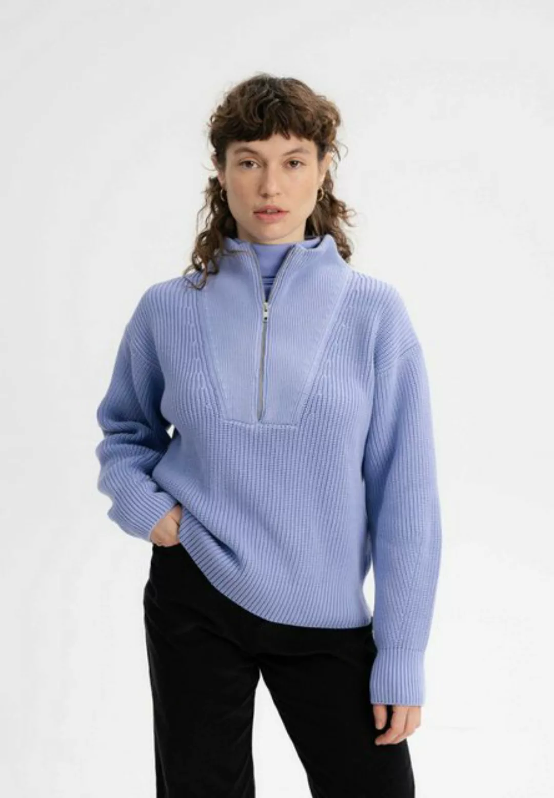 MELA Strickpullover Rippstrick Troyer KIMAYA günstig online kaufen