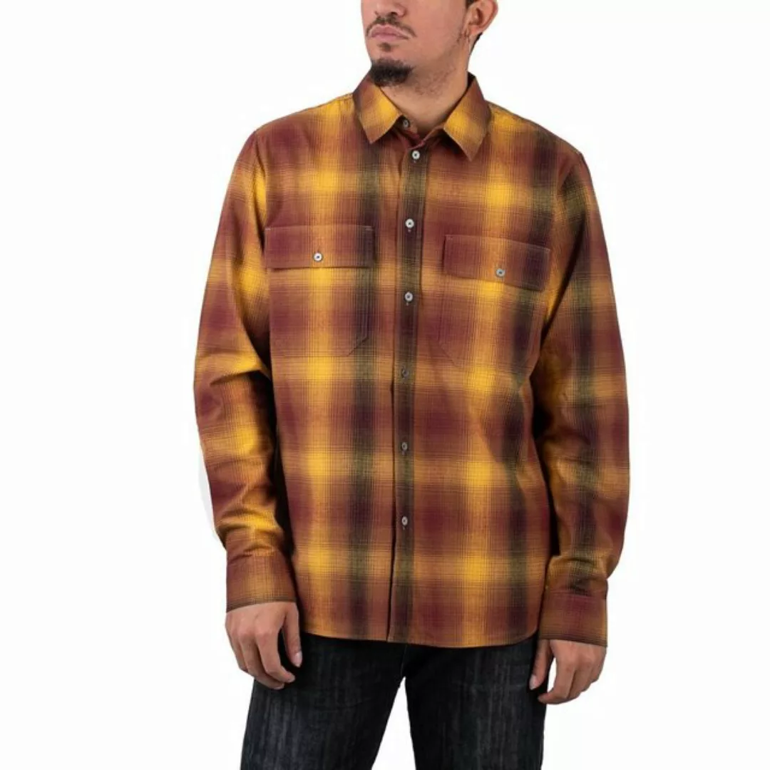 WOOD WOOD Langarmhemd Wood Wood Avenir Gradient Flannel Overshirt günstig online kaufen