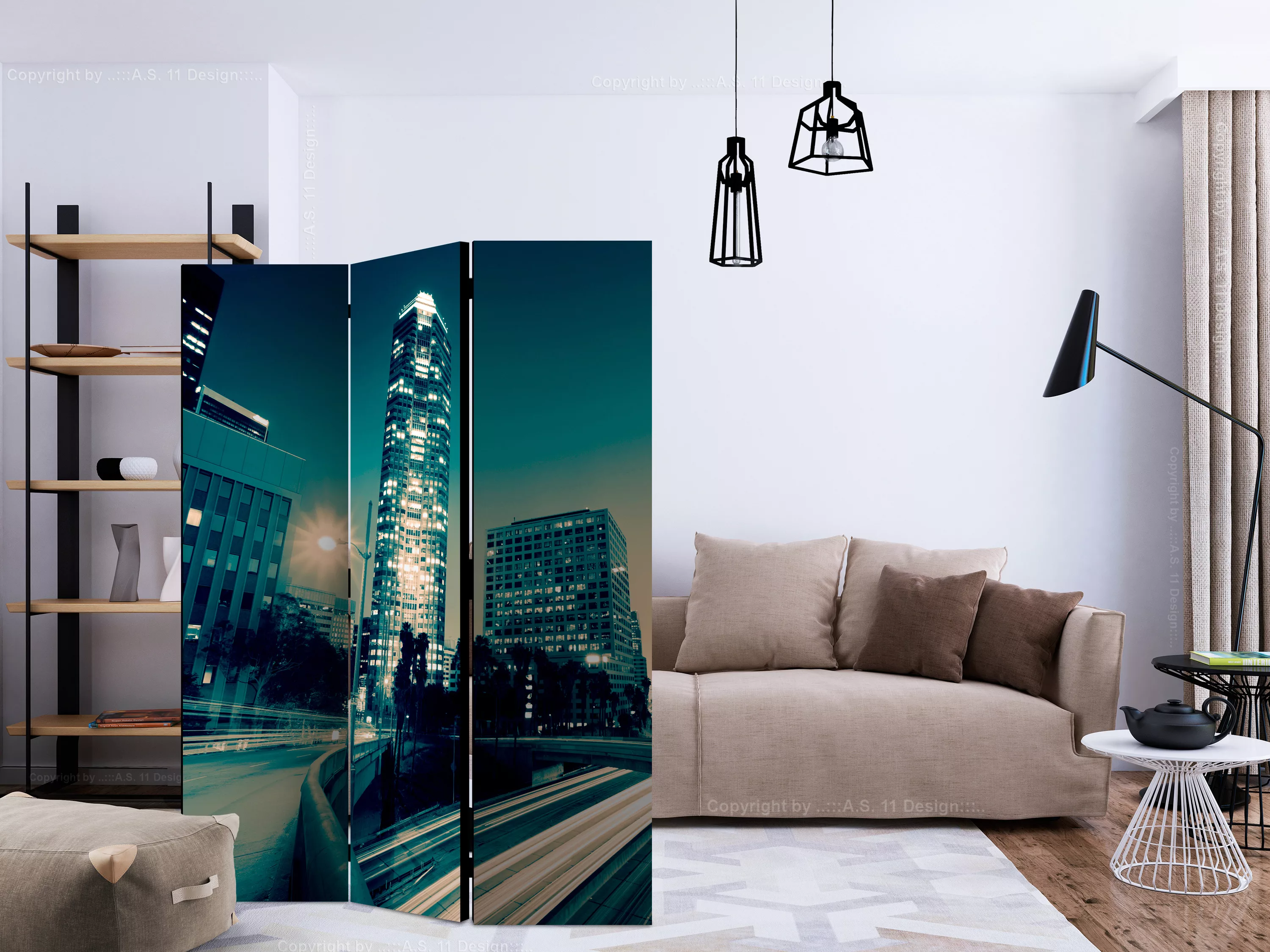 3-teiliges Paravent - The Streets Of Los Angeles [room Dividers] günstig online kaufen