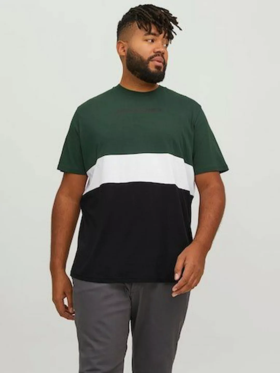 Jack & Jones PlusSize Rundhalsshirt JJEREID BLOCKING TEE SS NOOS PLS günstig online kaufen