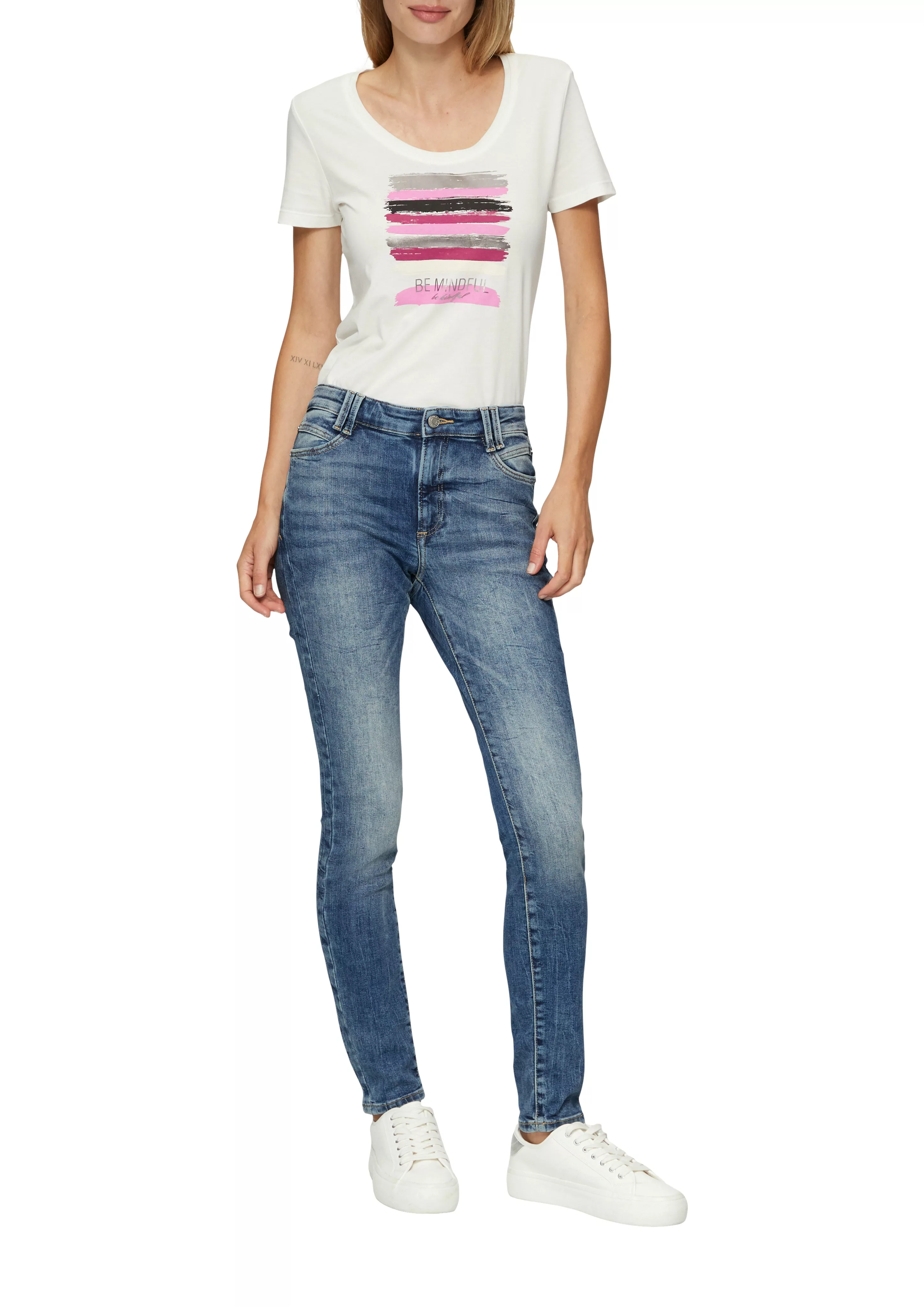 s.Oliver Gerade Jeans s.Oliver - Jeans Karolin - Regular Fit, Mid Rise, Str günstig online kaufen