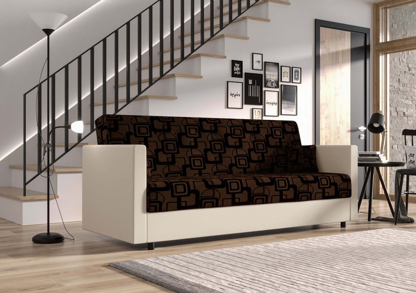 ALTDECOR Sofa MARIBI, Couch mit Schlaffunktion, Bettkasten, Wohnzimmer günstig online kaufen