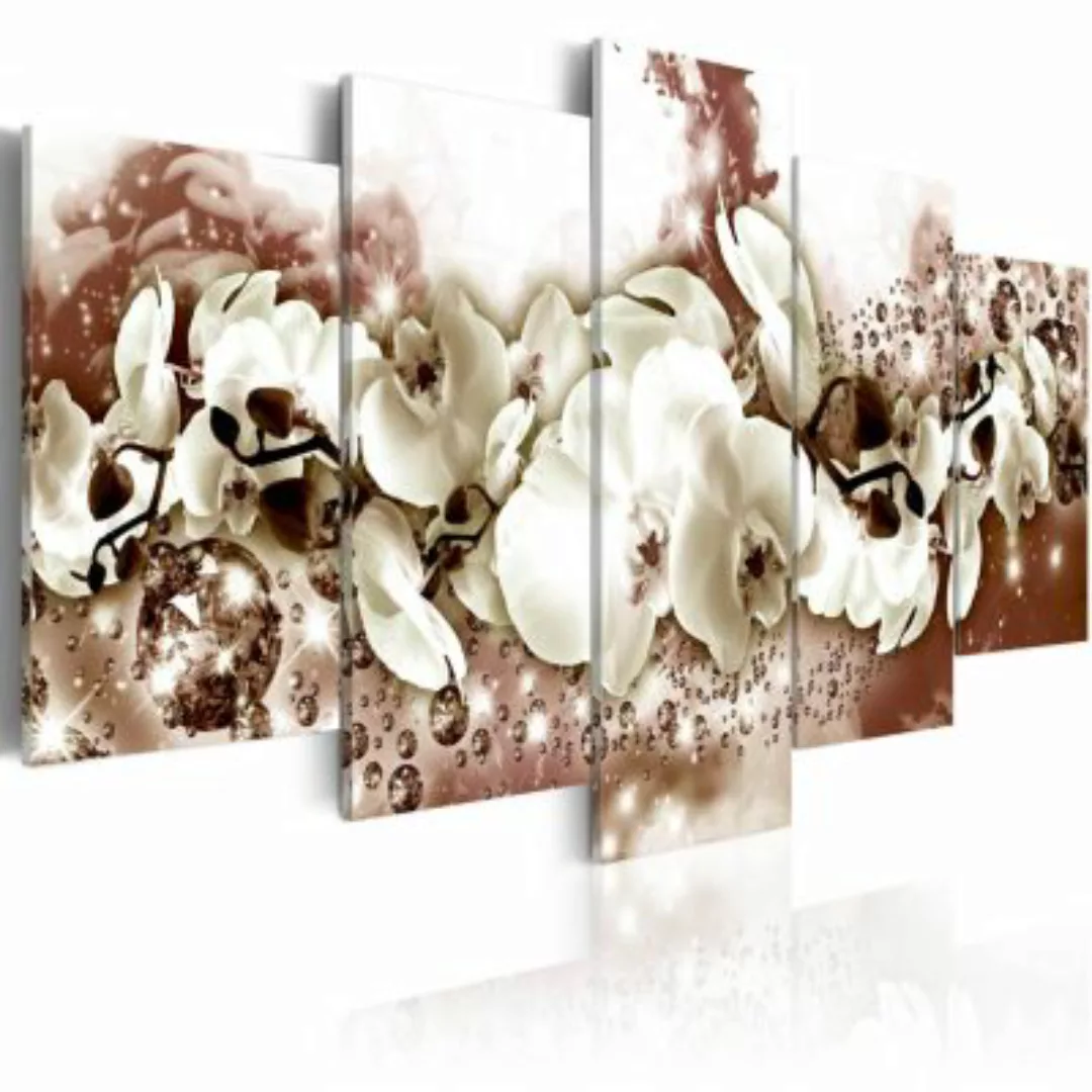 artgeist Wandbild Schokoladen Orchidee braun/weiß Gr. 200 x 100 günstig online kaufen