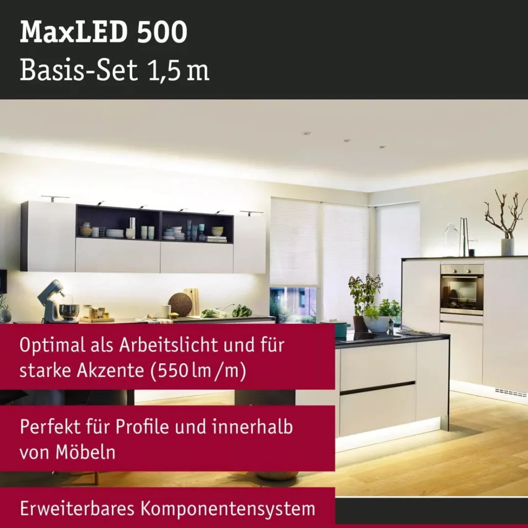 Paulmann MaxLED 500 Basisset IP20 warmweiß 1,5m günstig online kaufen
