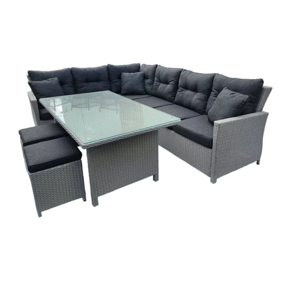 Gartenmöbel Lounge Set Anero PE grey inkl. Tisch günstig online kaufen