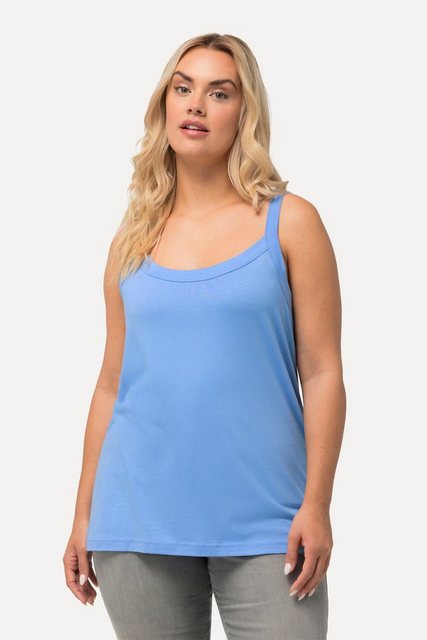 Ulla Popken Longtop Spaghettitop Rundhals Modalmix ärmellos günstig online kaufen