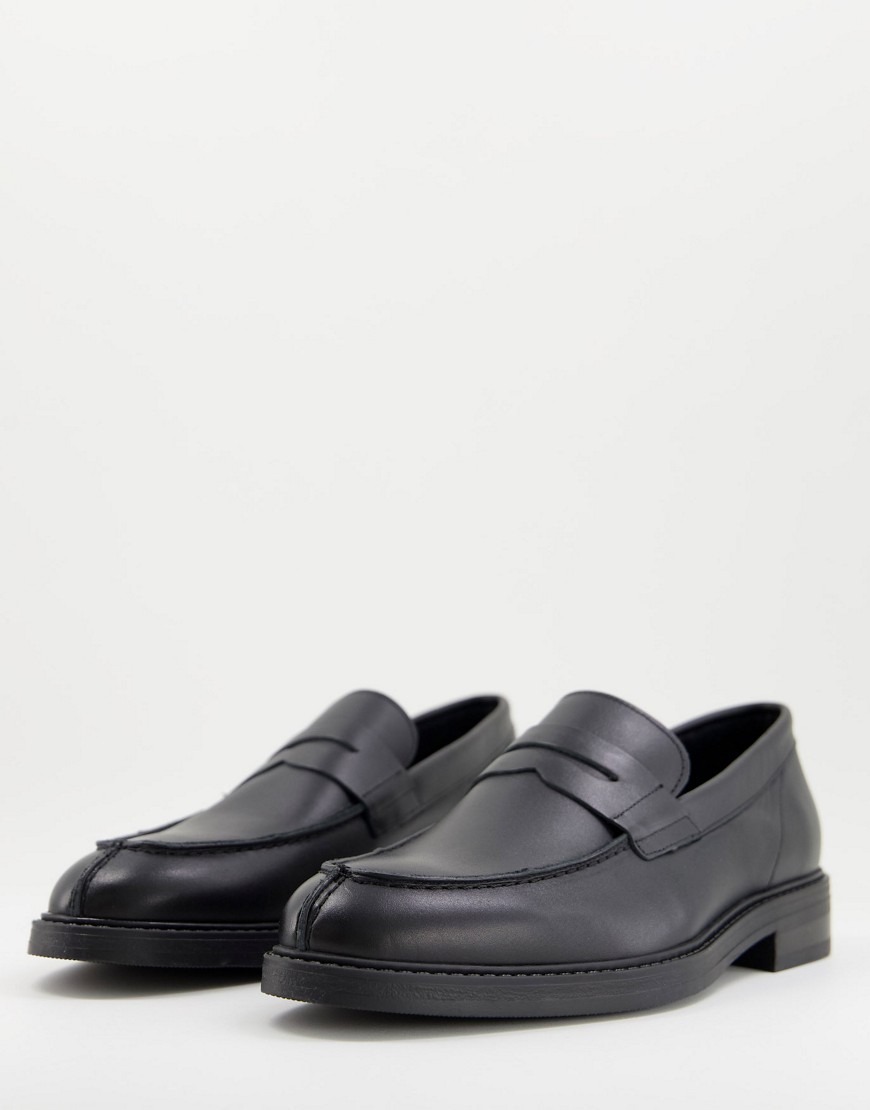 Selected Homme – Penny-Loafer aus Leder in Schwarz günstig online kaufen