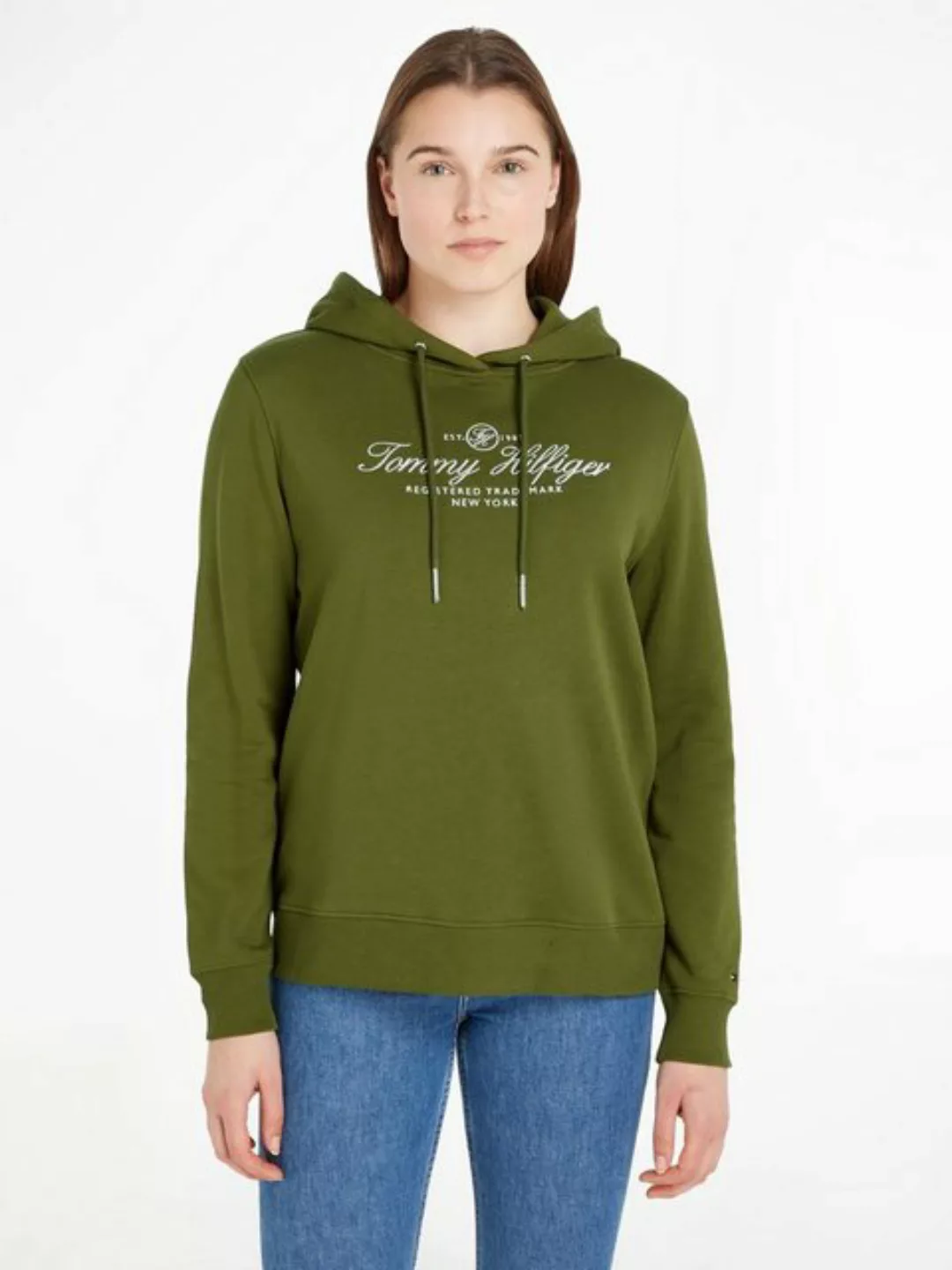 Tommy Hilfiger Kapuzensweatshirt REGULAR HILFIGER SCRIPT HOODIE mit großer günstig online kaufen