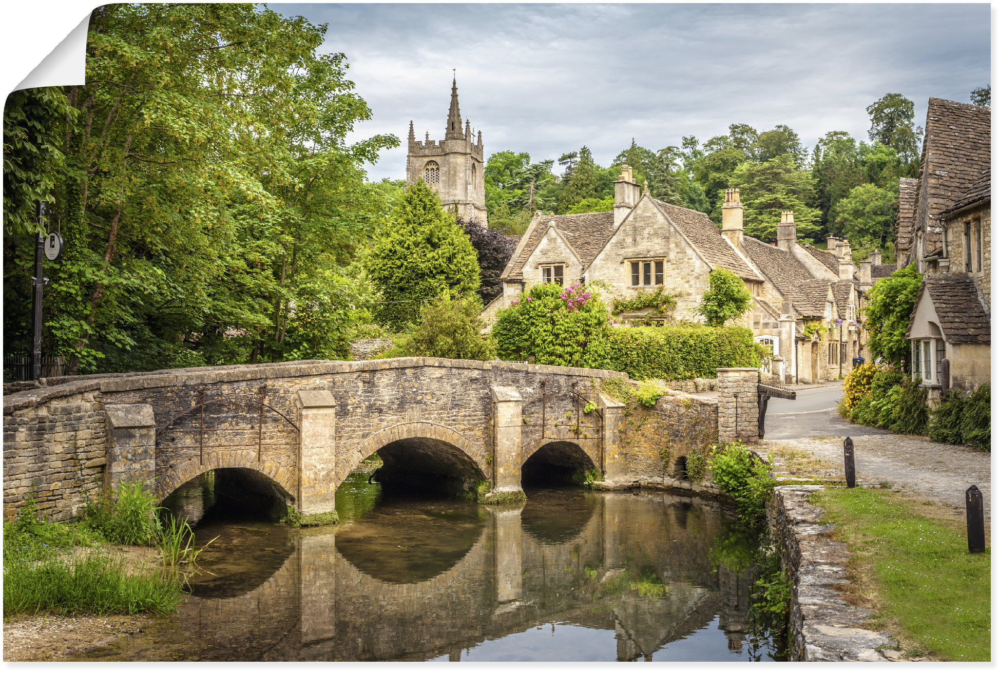 Artland Wandbild "Dorf Castle Combe, Wiltshire, England", Brücken, (1 St.), günstig online kaufen