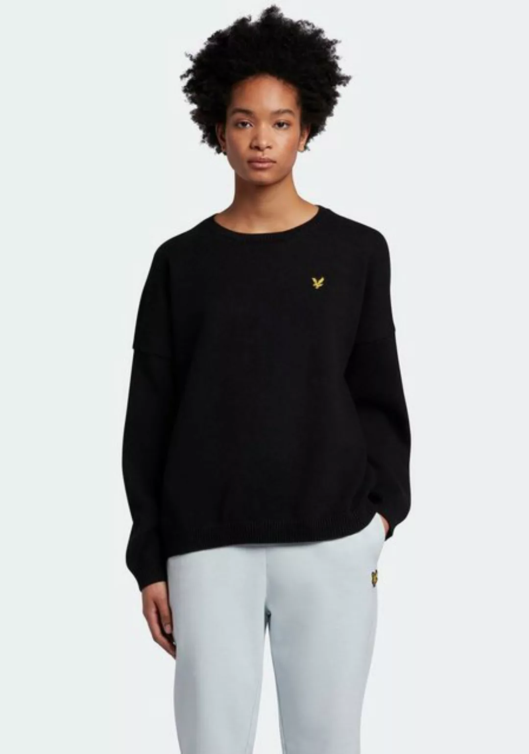 Lyle & Scott Rundhalspullover mit überschnittenen Schultern günstig online kaufen