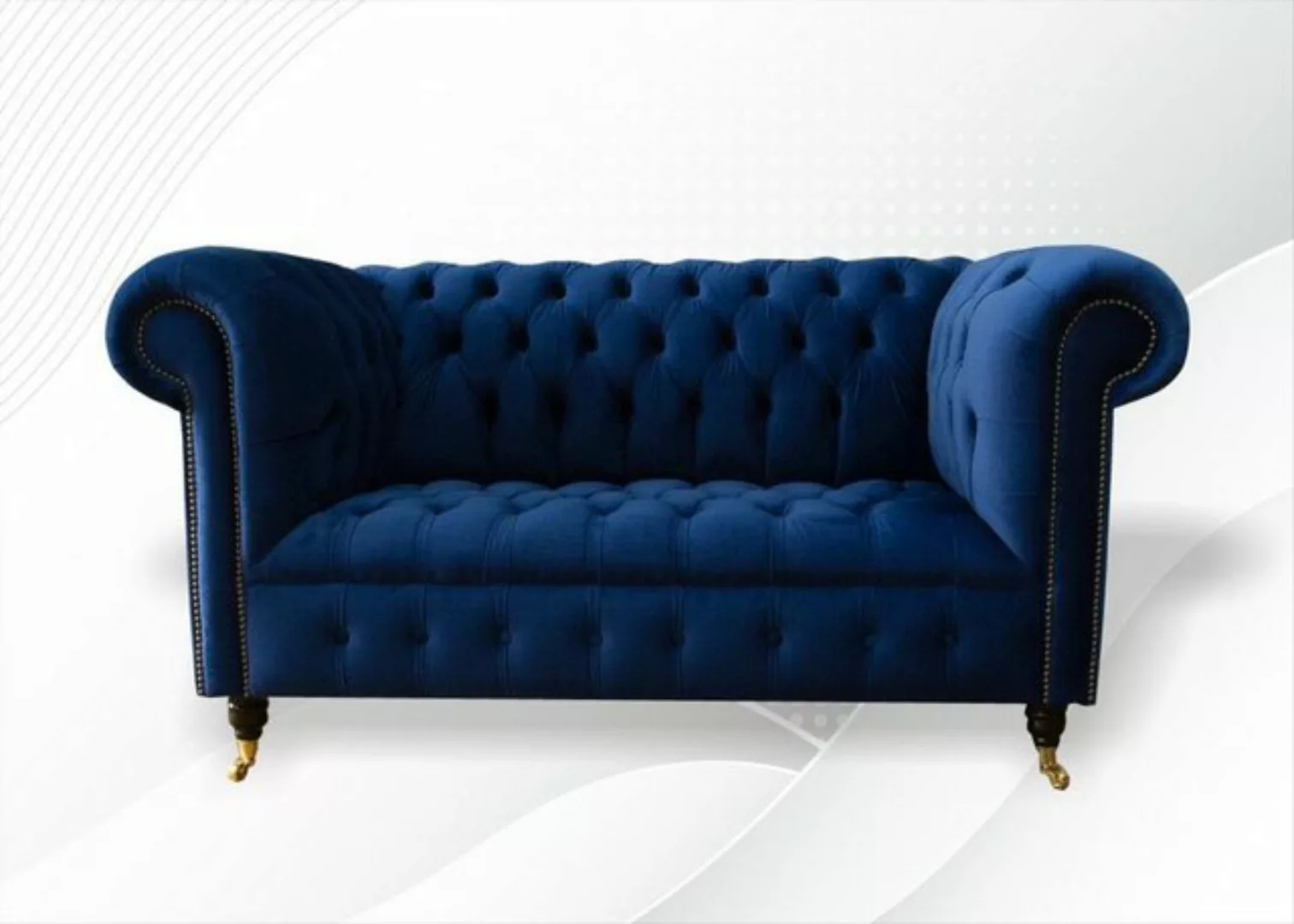 JVmoebel Chesterfield-Sofa, Klassische Textil Couch - Samt Chesterfield Sto günstig online kaufen